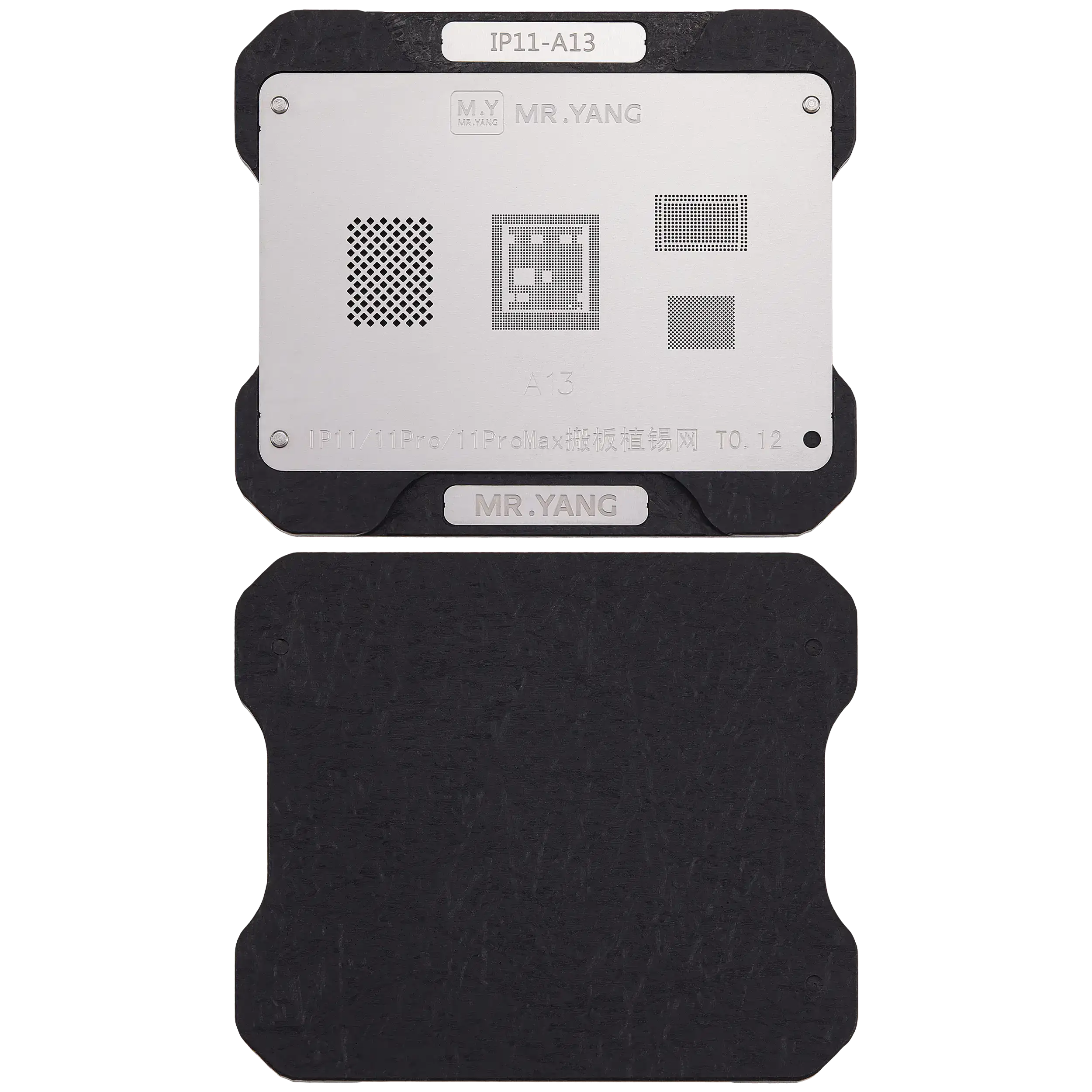 M.Y Mainboard Transfer Reballing Stencil (A13) and Middle Layer Frame Reballing Platform for iPhone 11/11 Pro/11 Pro Max (M.Y)