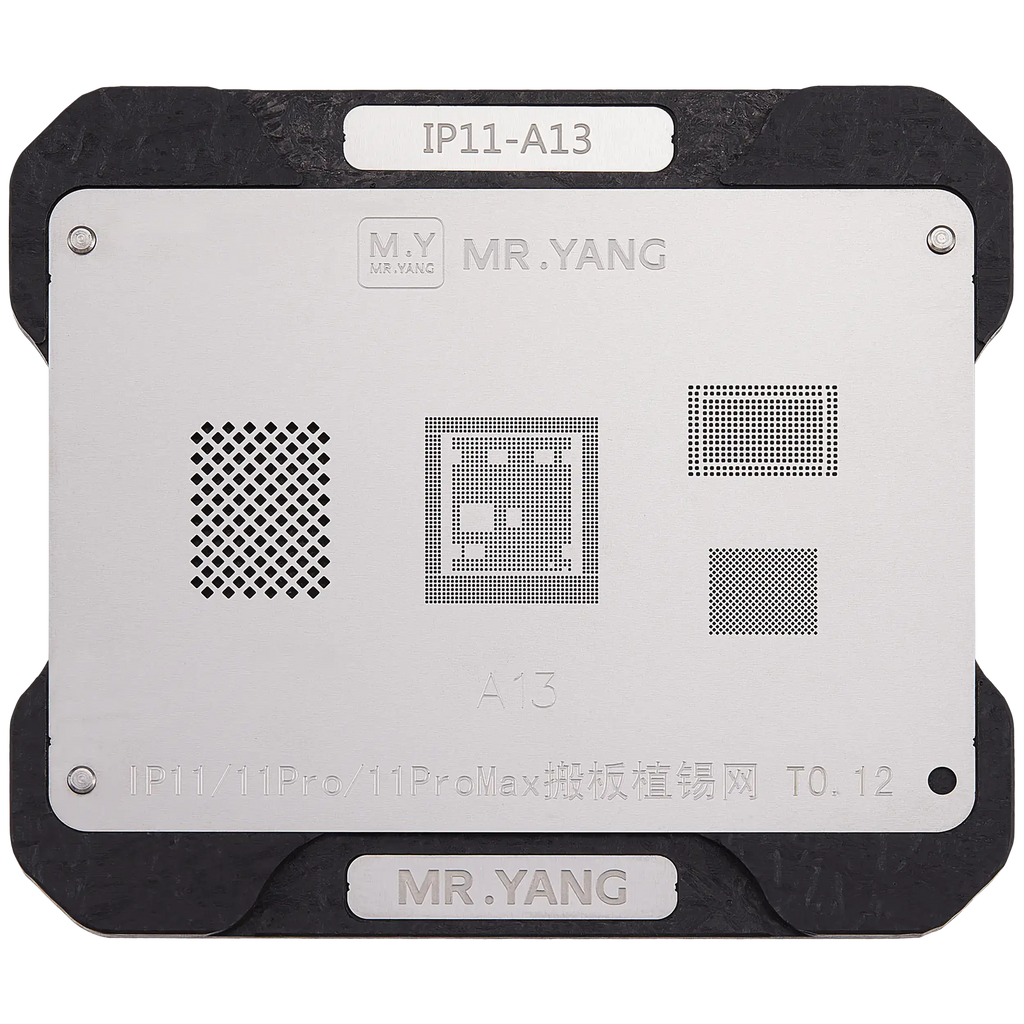 M.Y Mainboard Transfer Reballing Stencil (A13) and Middle Layer Frame Reballing Platform for iPhone 11/11 Pro/11 Pro Max (M.Y)