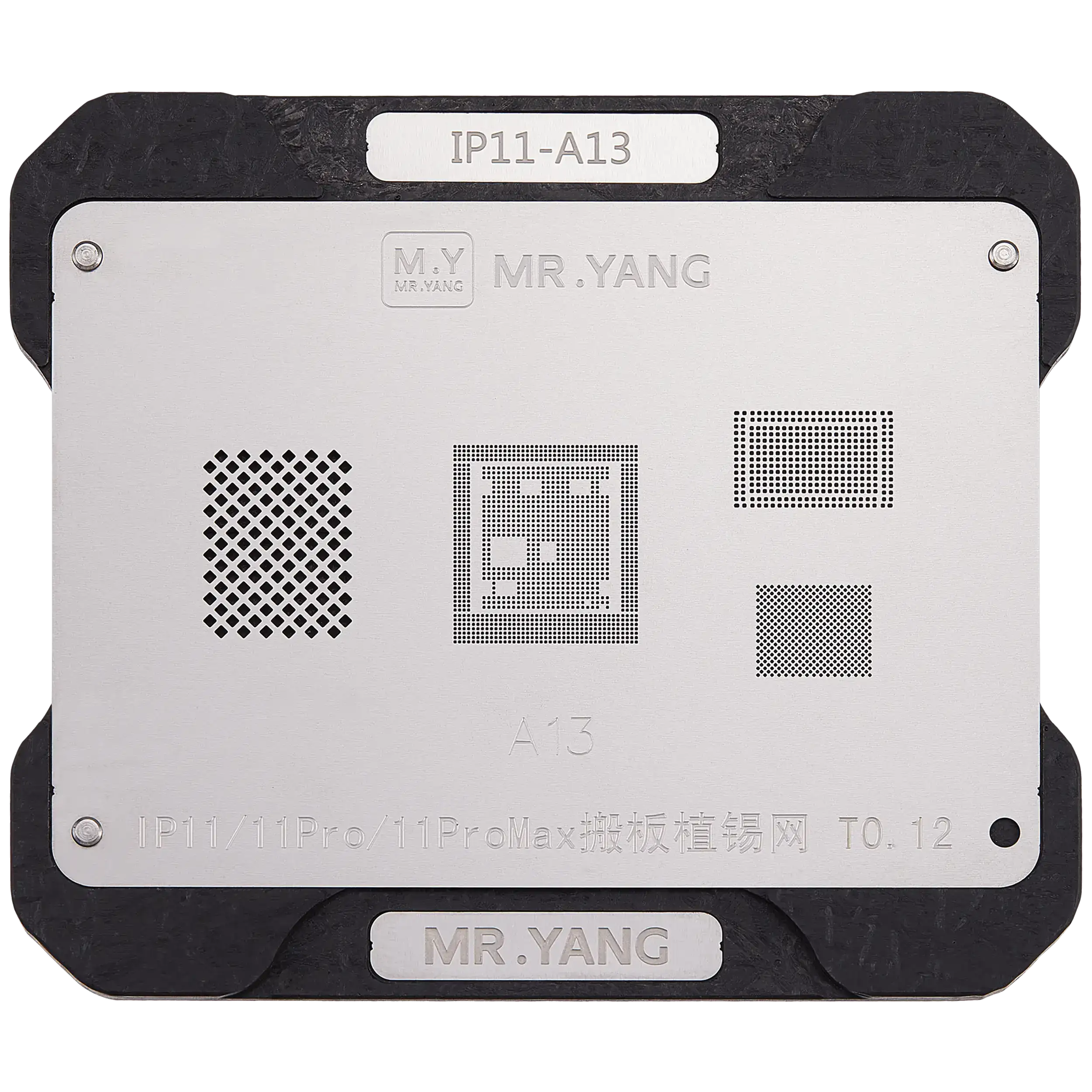 M.Y Mainboard Transfer Reballing Stencil (A13) and Middle Layer Frame Reballing Platform for iPhone 11/11 Pro/11 Pro Max (M.Y)