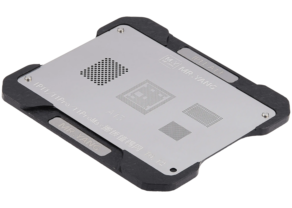 M.Y Mainboard Transfer Reballing Stencil (A13) and Middle Layer Frame Reballing Platform for iPhone 11/11 Pro/11 Pro Max (M.Y)