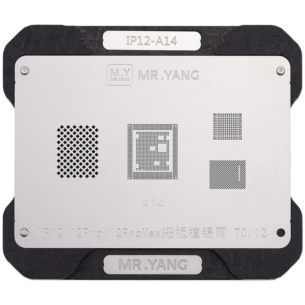 M.Y Board Transfer Reballing Stencil (A14) & Middle Layer Frame Reballing Platform for iPhone 12 / 12 Pro / 12 Pro Max (M.Y)