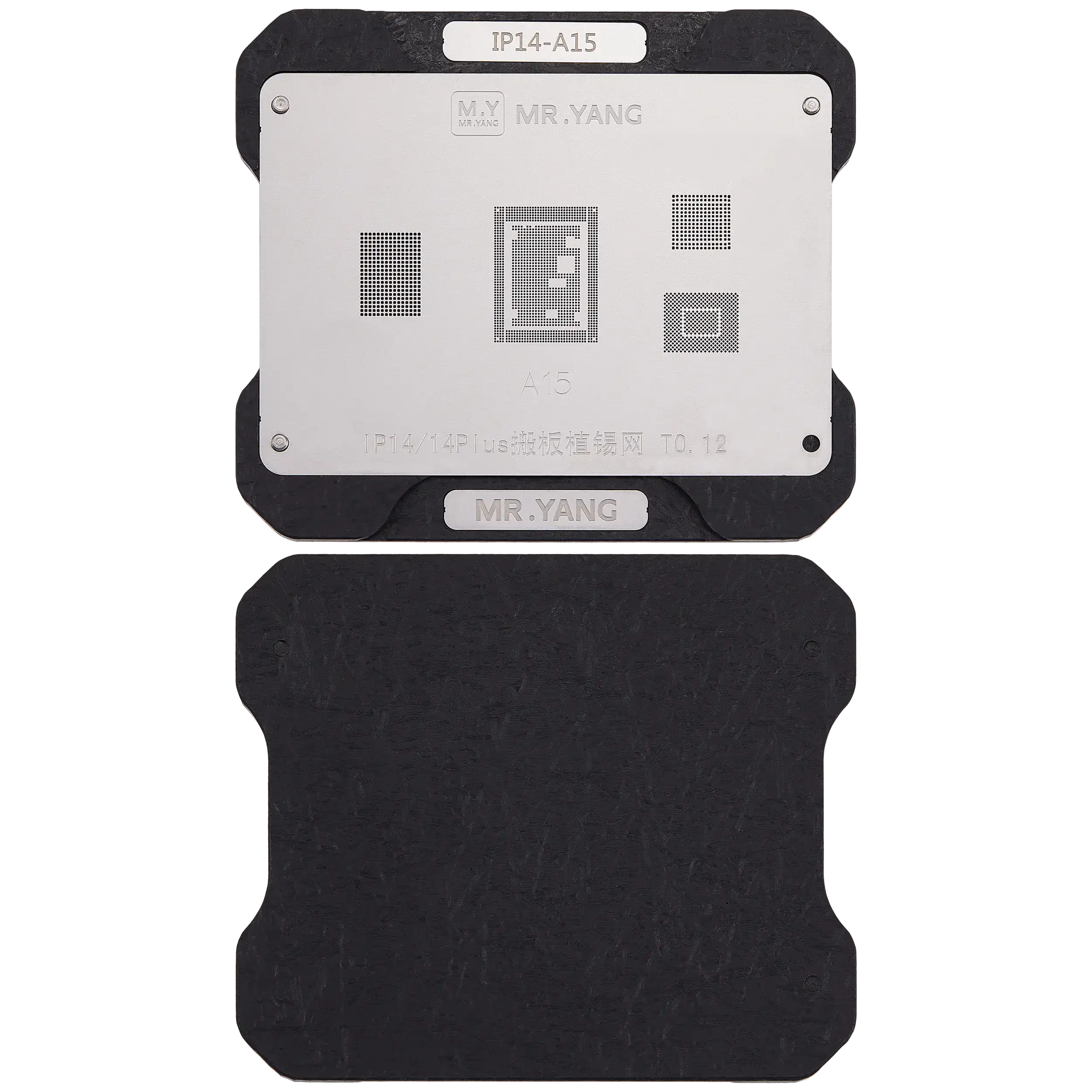M.Y Board Transfer Reballing Stencil (A15) & Mid-Layer Frame Reballing Platform for iPhone 14 / iPhone 14 Plus (M.Y)