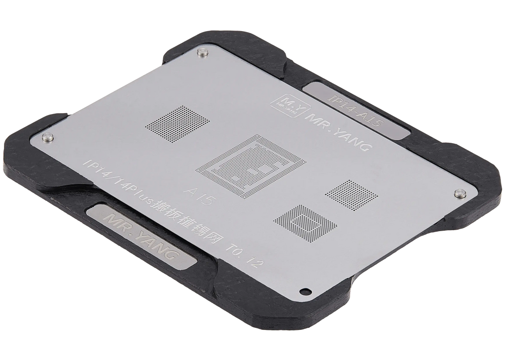 M.Y Board Transfer Reballing Stencil (A15) & Mid-Layer Frame Reballing Platform for iPhone 14 / iPhone 14 Plus (M.Y)
