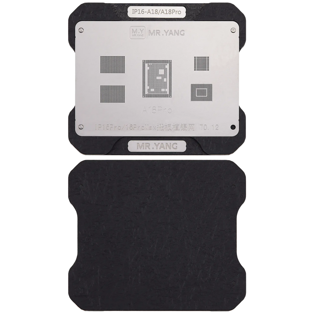 M.Y Board Transfer Reballing Stencil (A18 / A18 pro) and Mid-Layer Reballing Platform for iPhone 16 Series