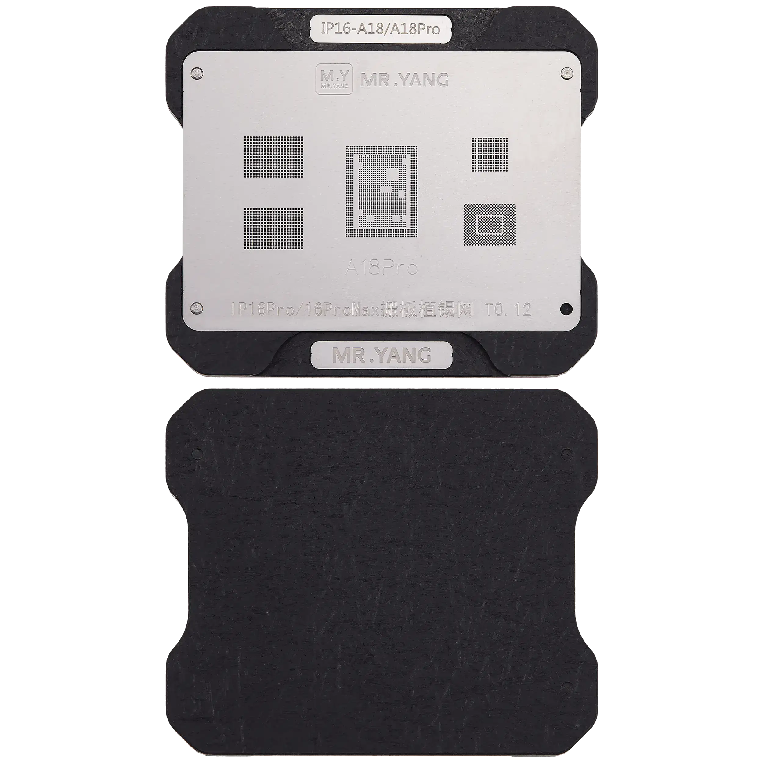 M.Y Board Transfer Reballing Stencil (A18 / A18 pro) and Mid-Layer Reballing Platform for iPhone 16 Series