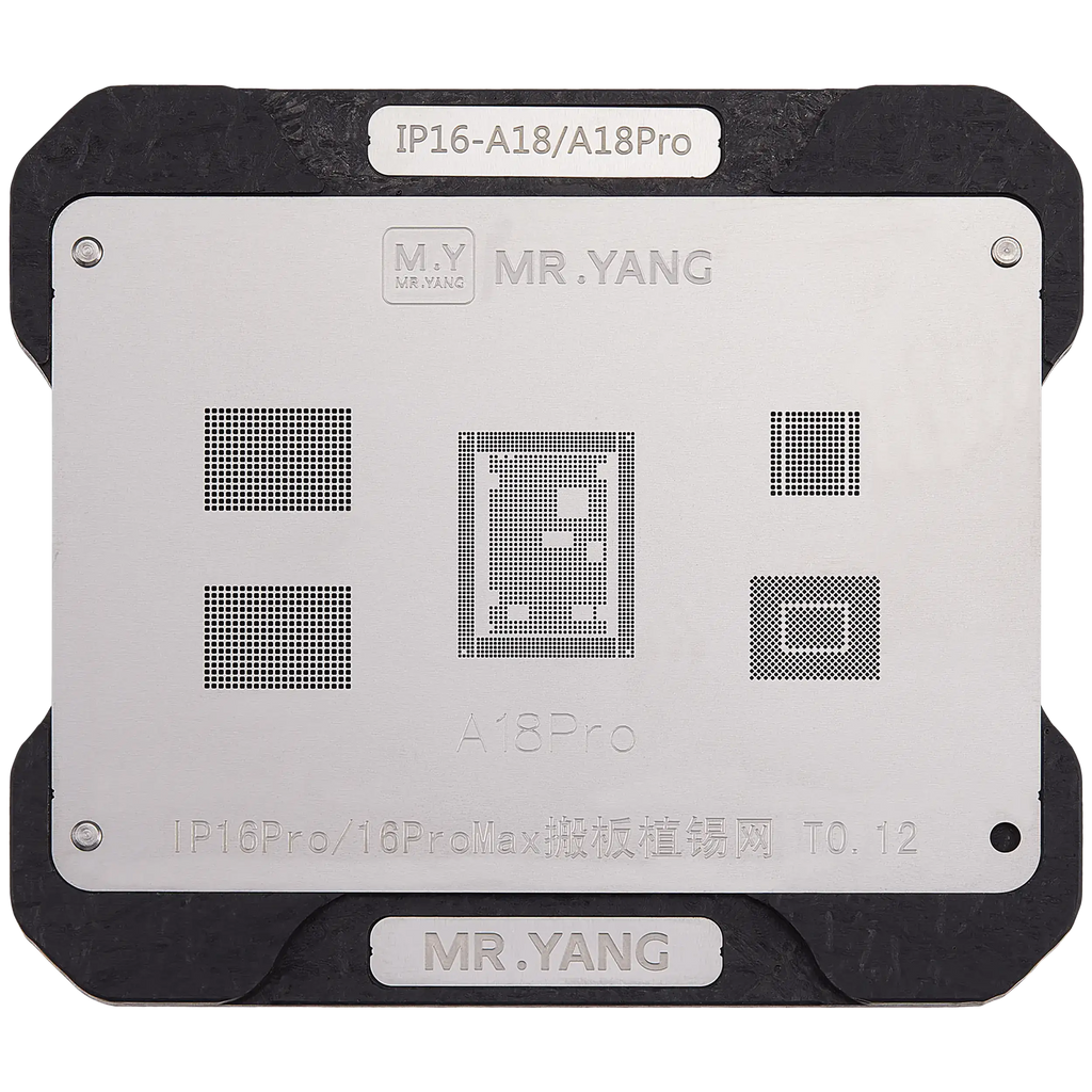 M.Y Board Transfer Reballing Stencil (A18 / A18 pro) and Mid-Layer Reballing Platform for iPhone 16 Series