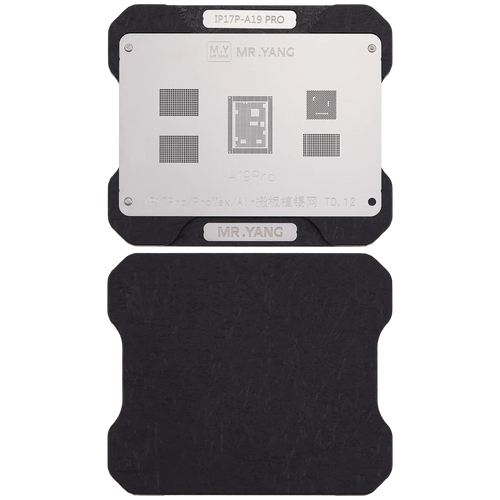 M.Y Board Transfer Reballing Stencil (A19 Pro) & Middle Layer Frame Reballing Platform for iPhone 17 Pro / 17 Pro Max / 17 Air
