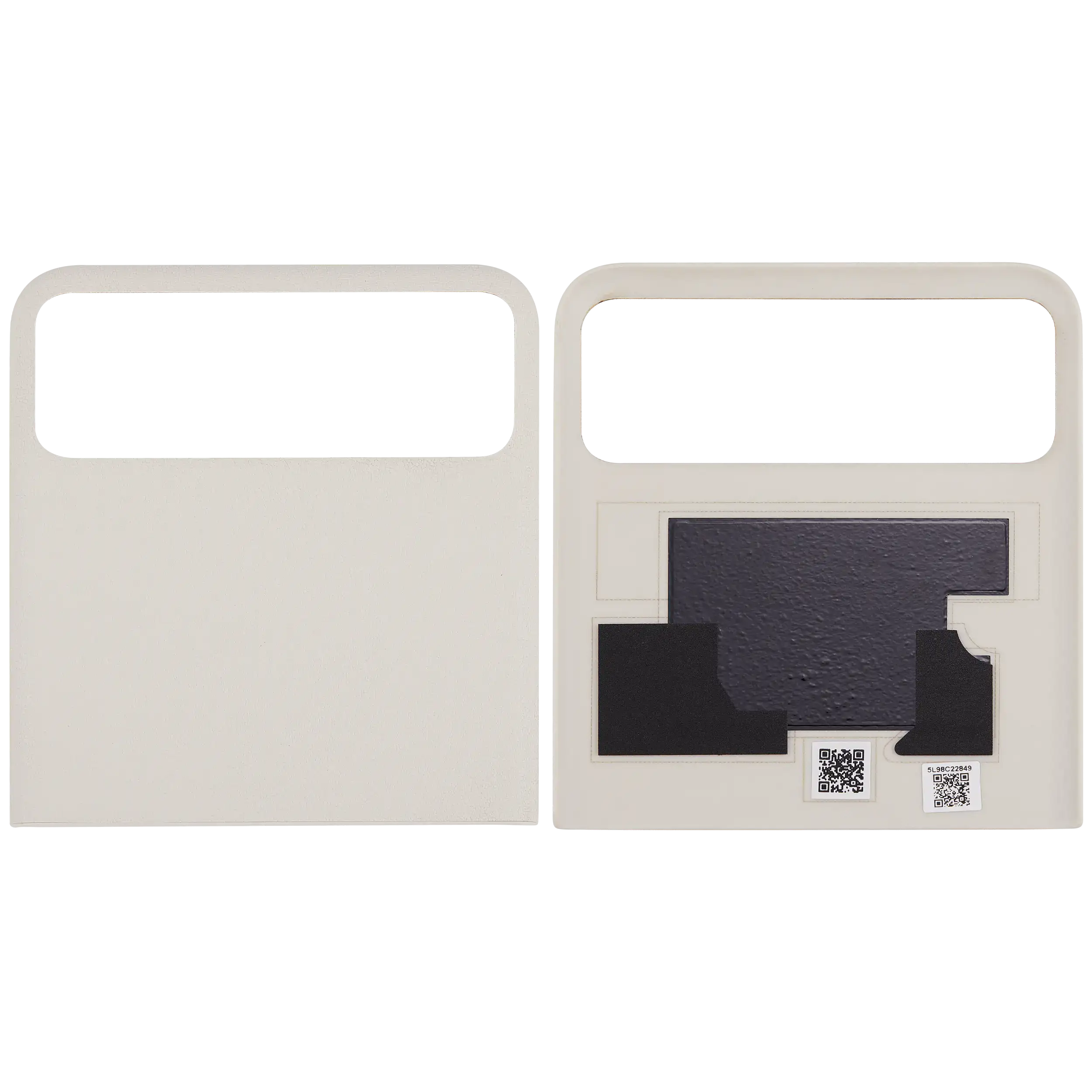 Top OLED Backcover Glass für Motorola Razr / Razr 40 (XT2323 / 2023) (Premium) (Vanilla Cream)