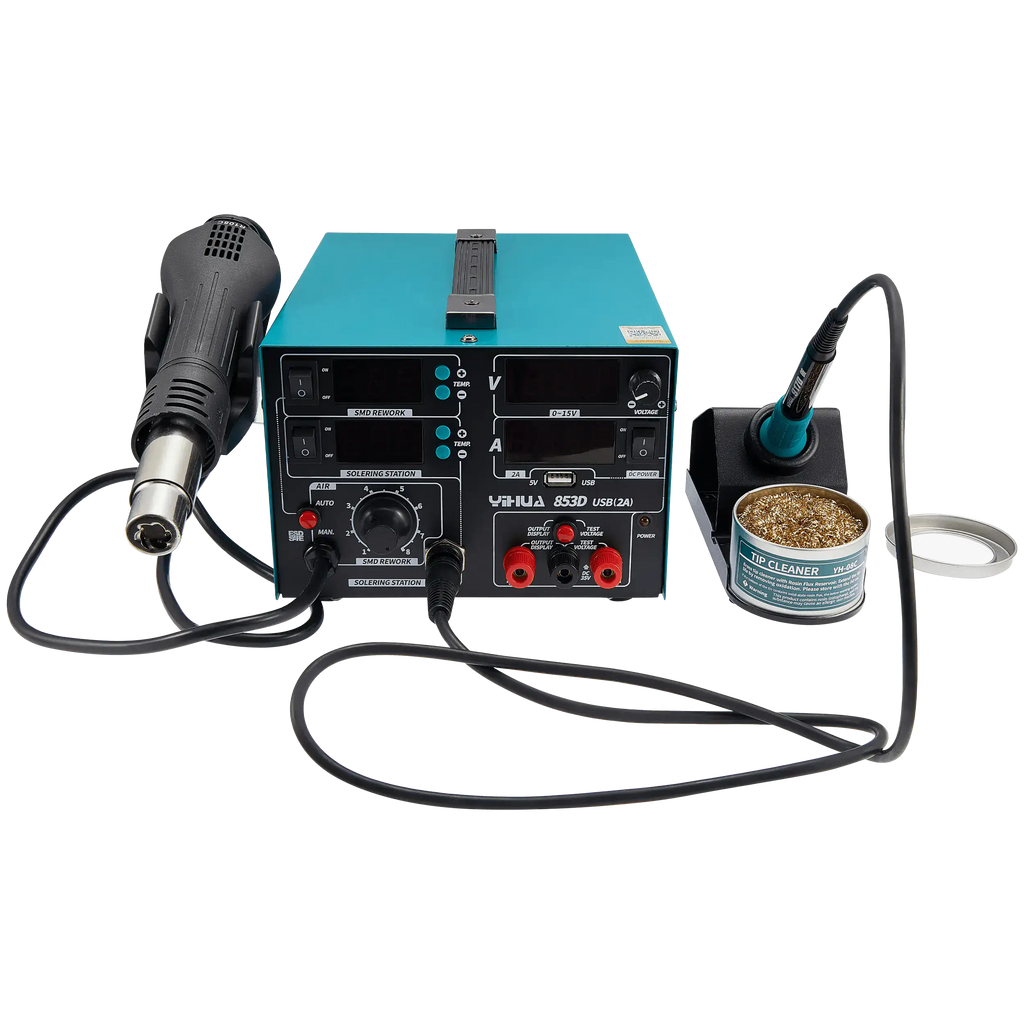 3-in-1 Rework Soldering Station (853D) (YiHua) (110V / North American)