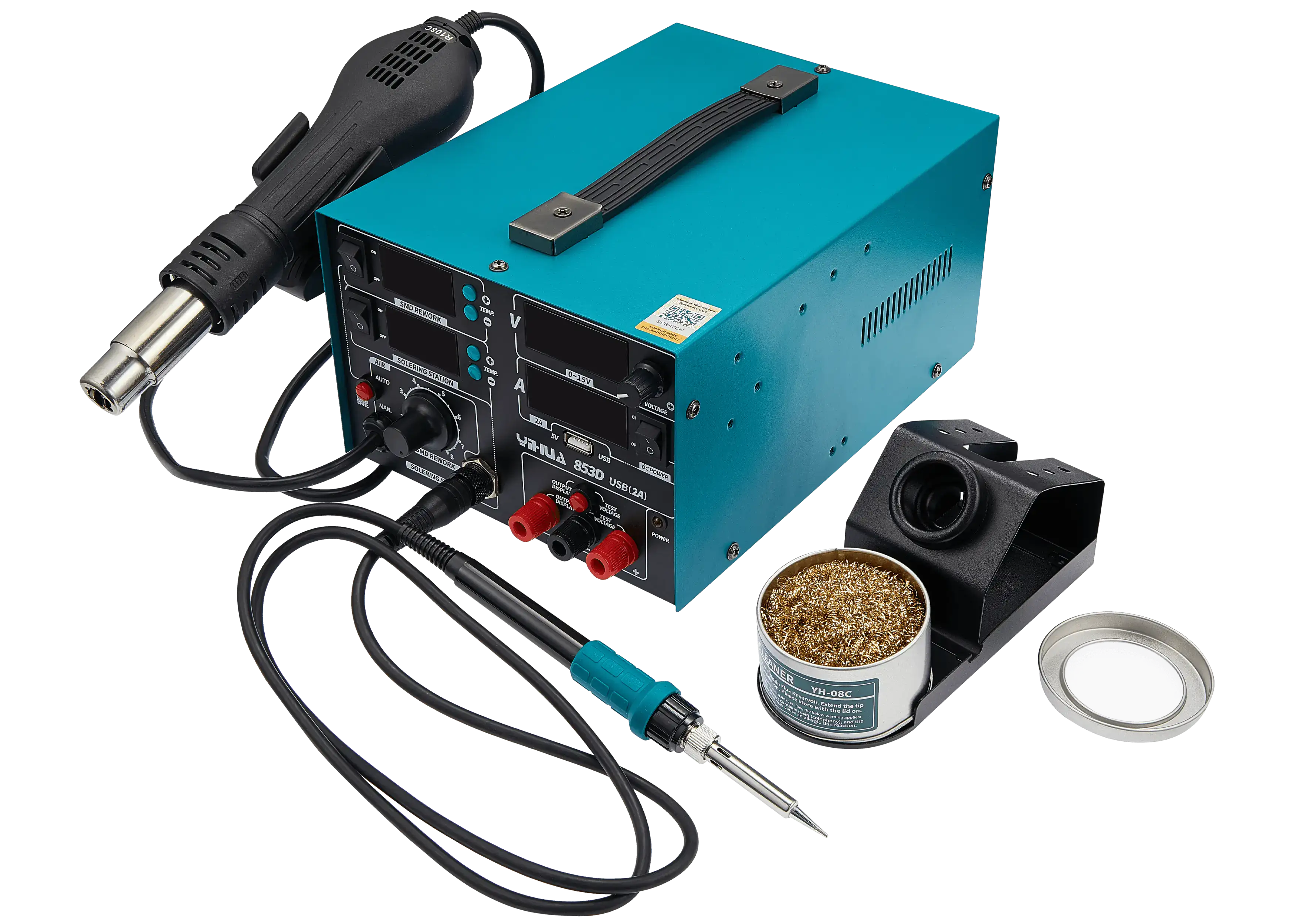 3-in-1 Rework Soldering Station (853D) (YiHua) (110V / North American)