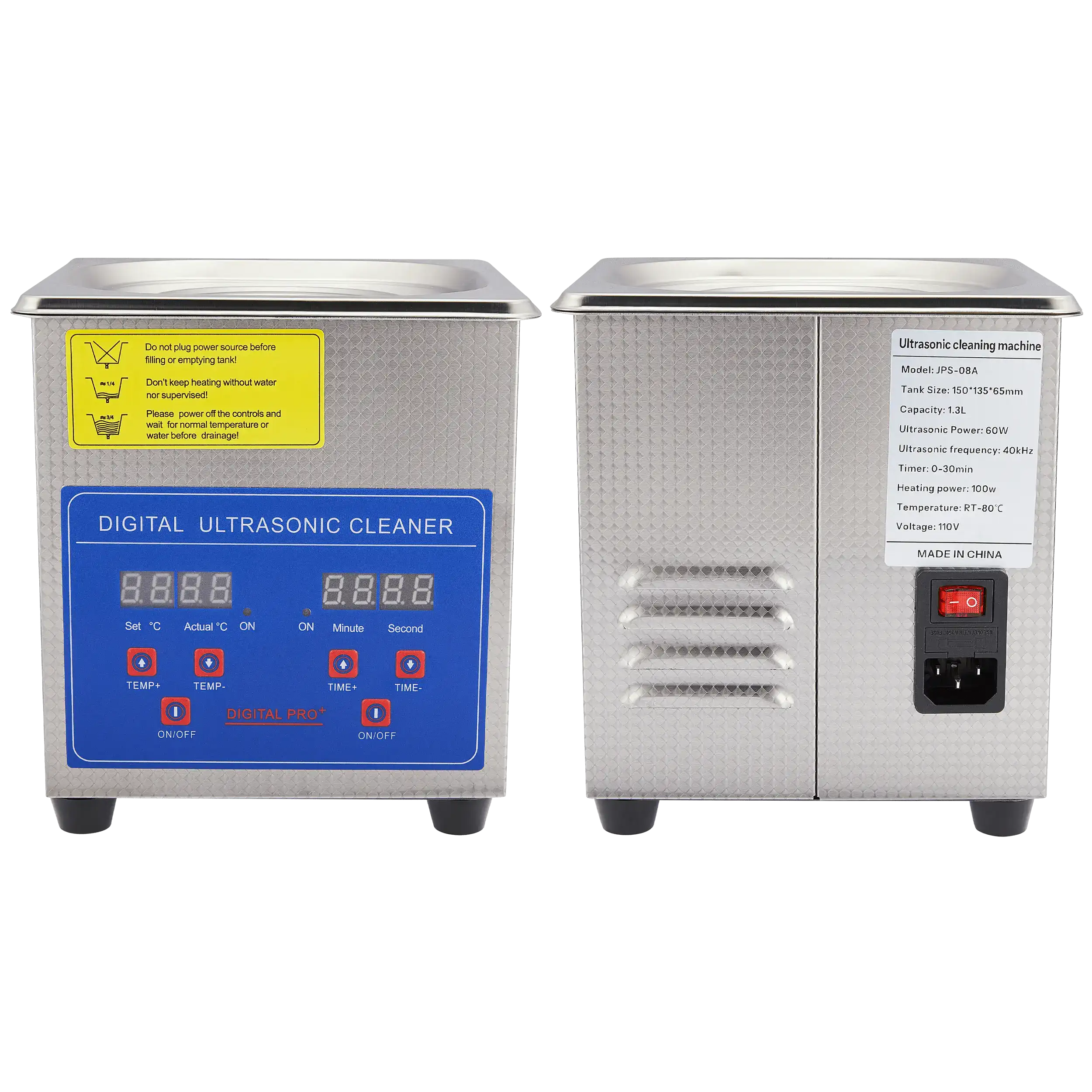 Ultraschall-Reinigungsmaschine JPS-08A (110V, US-Stecker)