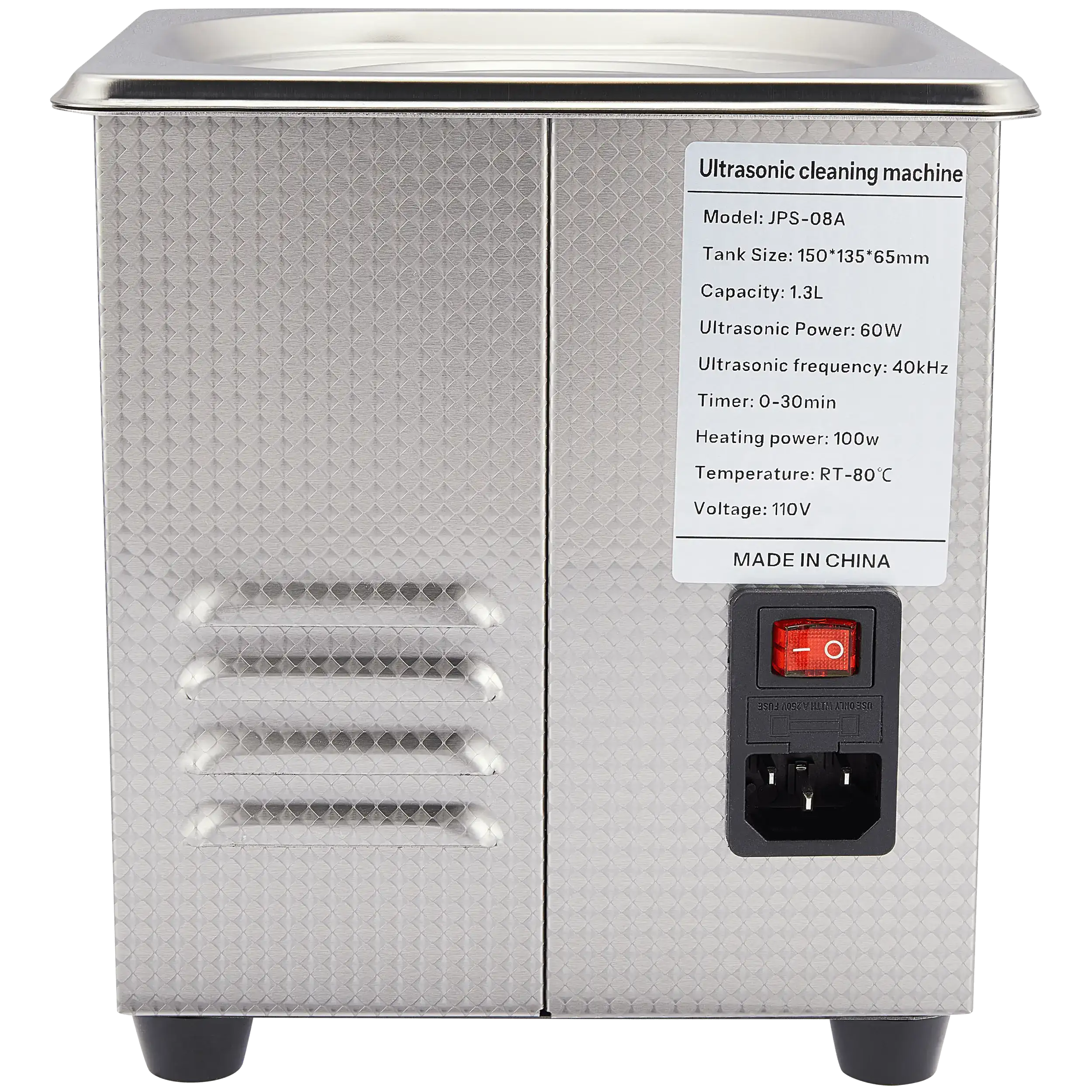 Ultraschall-Reinigungsmaschine JPS-08A (110V, US-Stecker)
