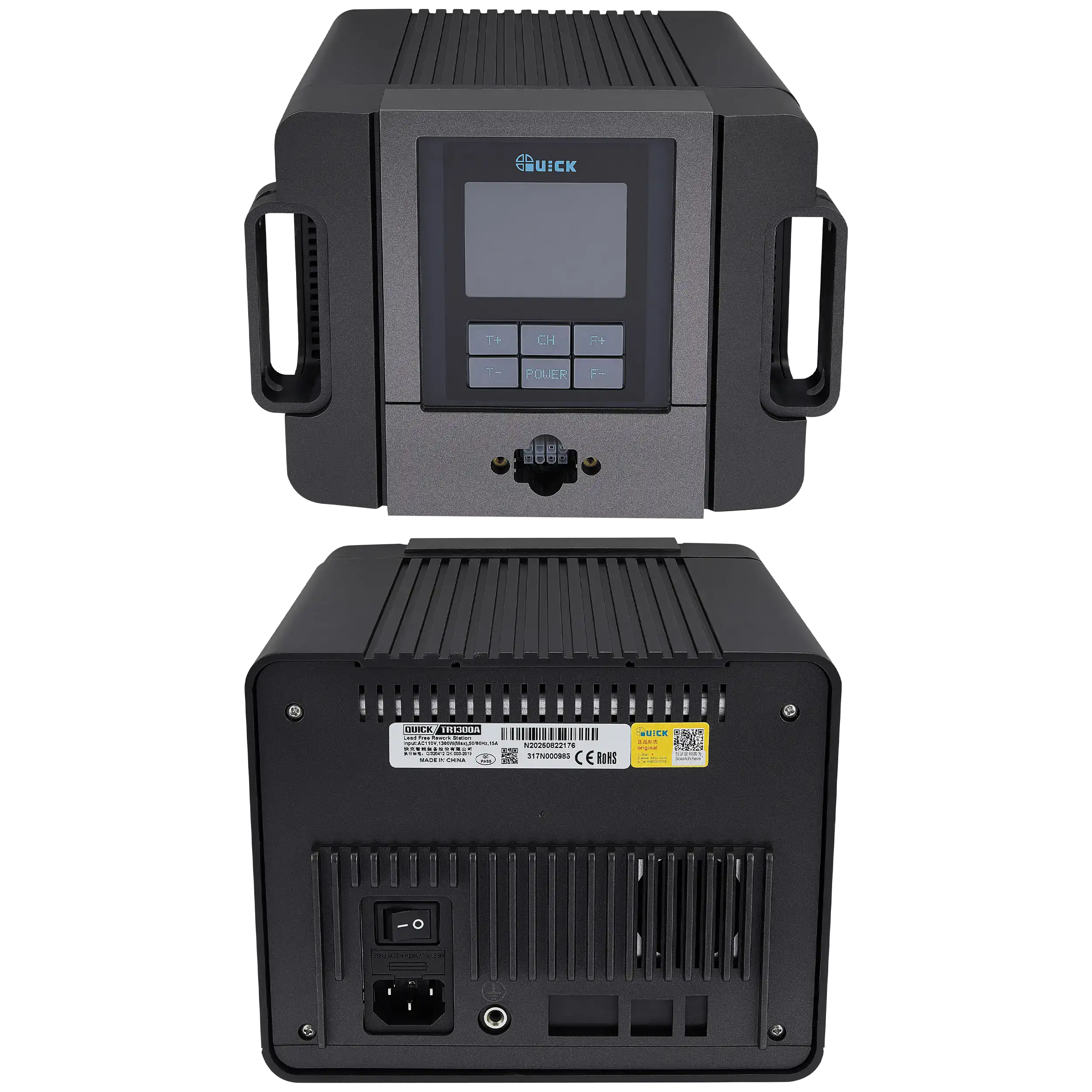 Quick TR1300A Intelligente Heißluft-Rework-Lötstation (1300W, 110V, Nordamerika)