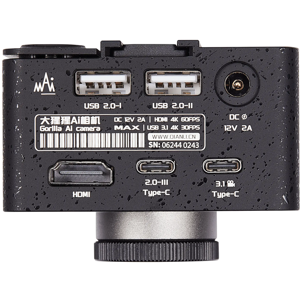 AI 4K × 2K HDMI / USB Industrial Camera for Gorilla 6558 Microscope (110V - 220V US Plug) (Qianli)