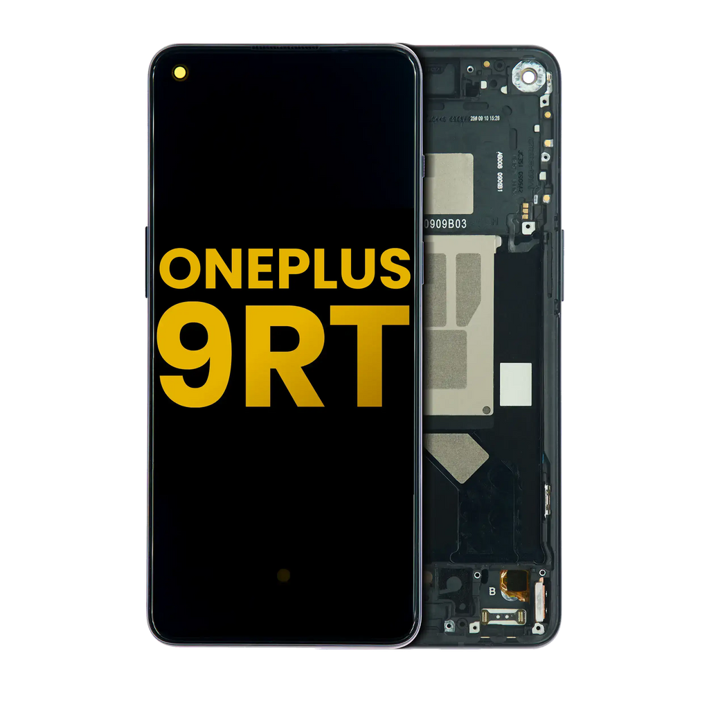 OLED-Display mit Rahmen für OnePlus 9RT 5G (Refurbished) (Hacker Black)