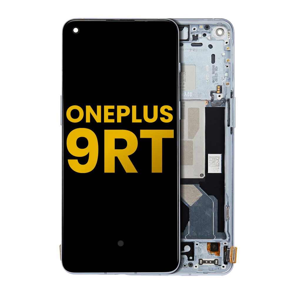 OLED-Display mit Rahmen für OnePlus 9RT 5G (Refurbished) (Blau)
