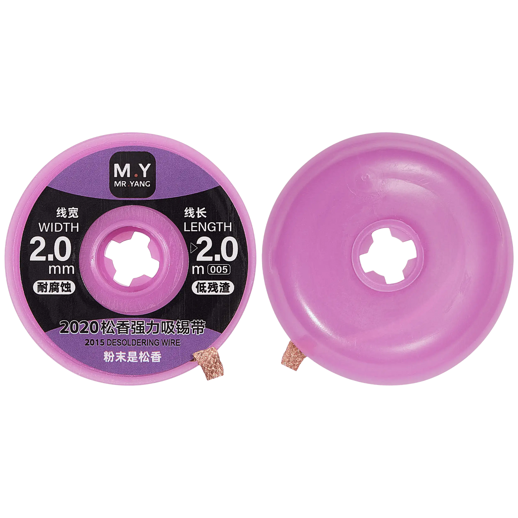 M.Y Desoldering Braid with Rosin (2020) 5-pack