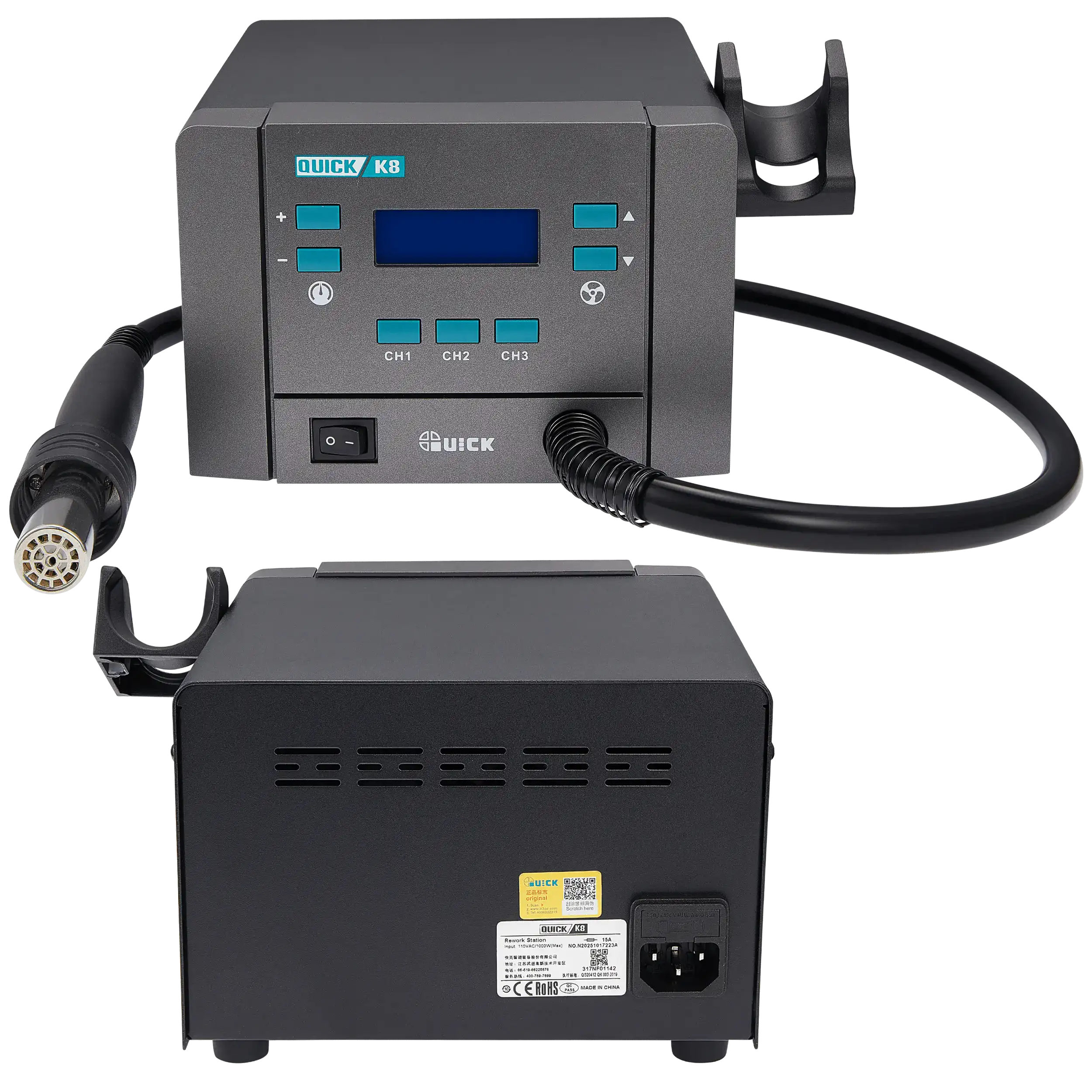 K8 Lead-Free Smart Hot Air Desoldering Station (Quick) (110V / North America)