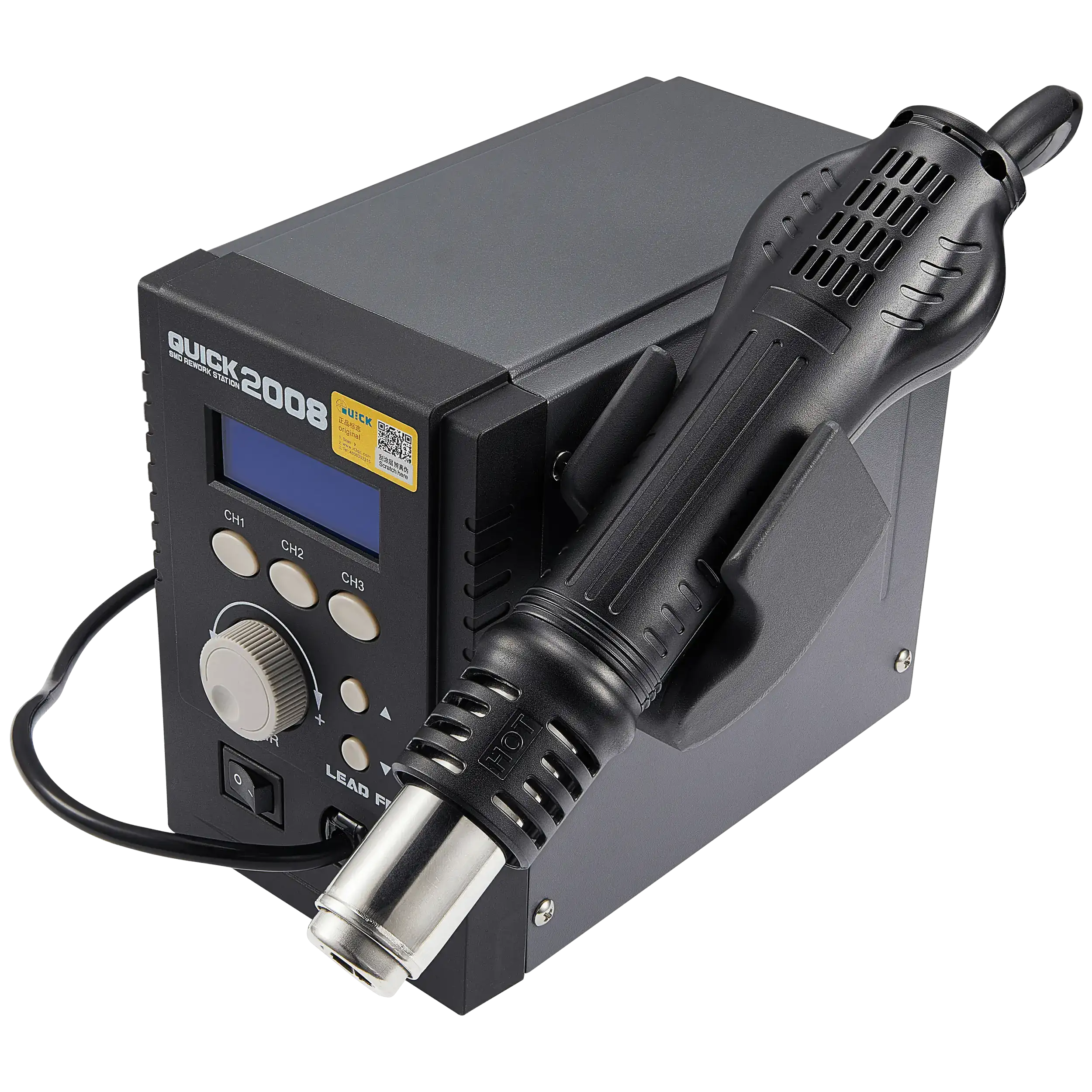 2008 ESD Digital Display Hot Air Soldering Station (Quick, 220V, EU Version)