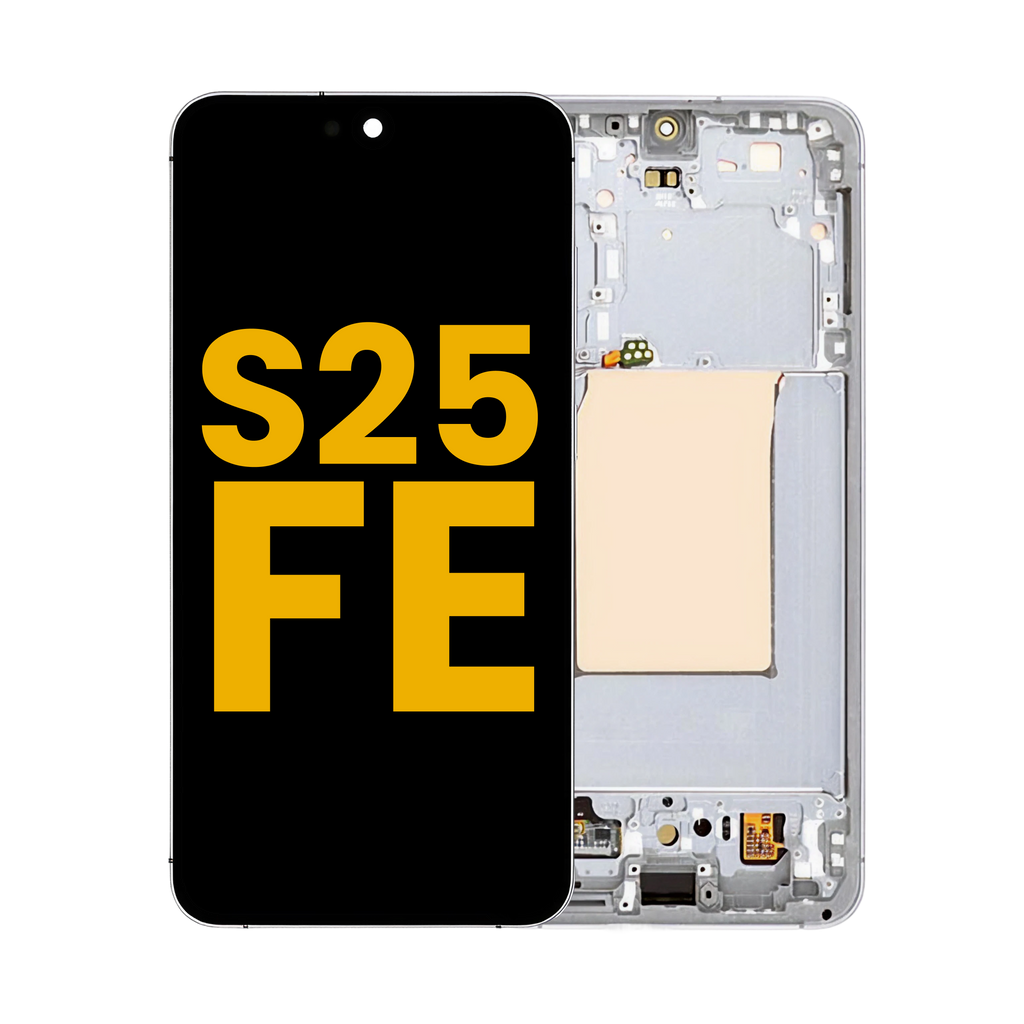 OLED-Display mit Rahmen Samsung Galaxy S25 FE (Refurbished) Weiß