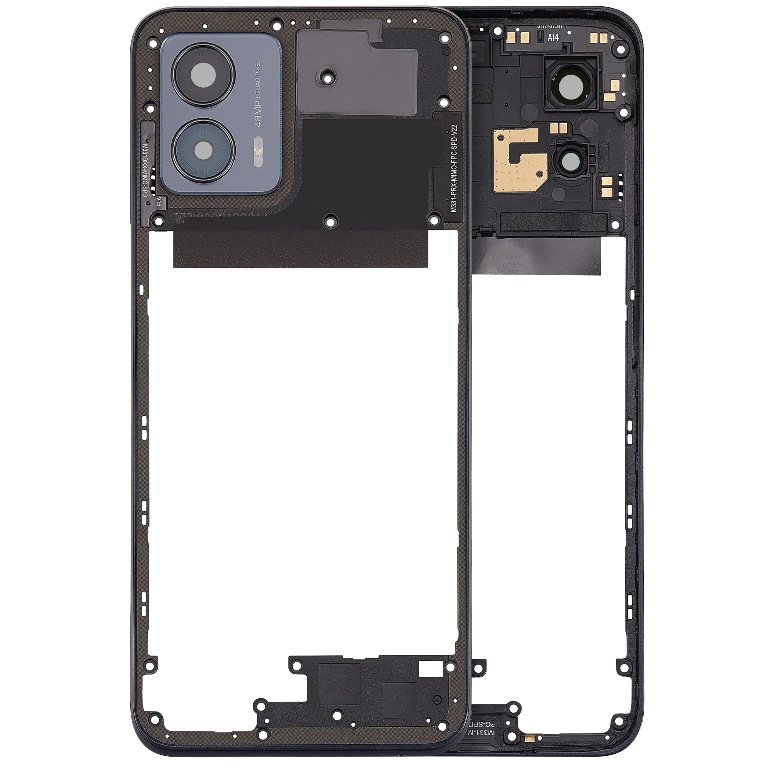 Midframe/Rahmen für Motorola Moto G 5G (XT2313 / 2023) (Premium) (Basalt Blue)