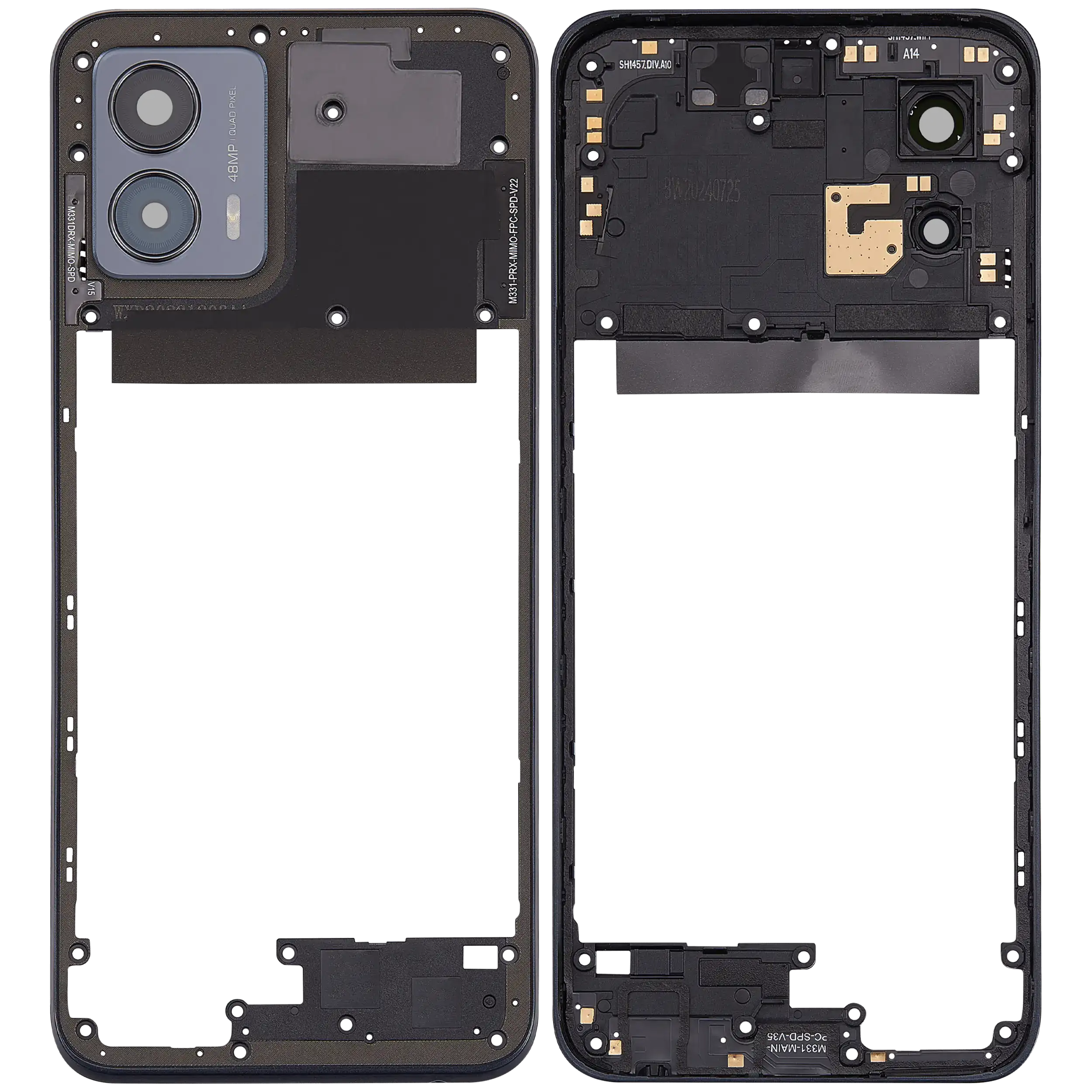 Midframe/Rahmen für Motorola Moto G 5G (XT2313 / 2023) (Premium) (Basalt Blue)