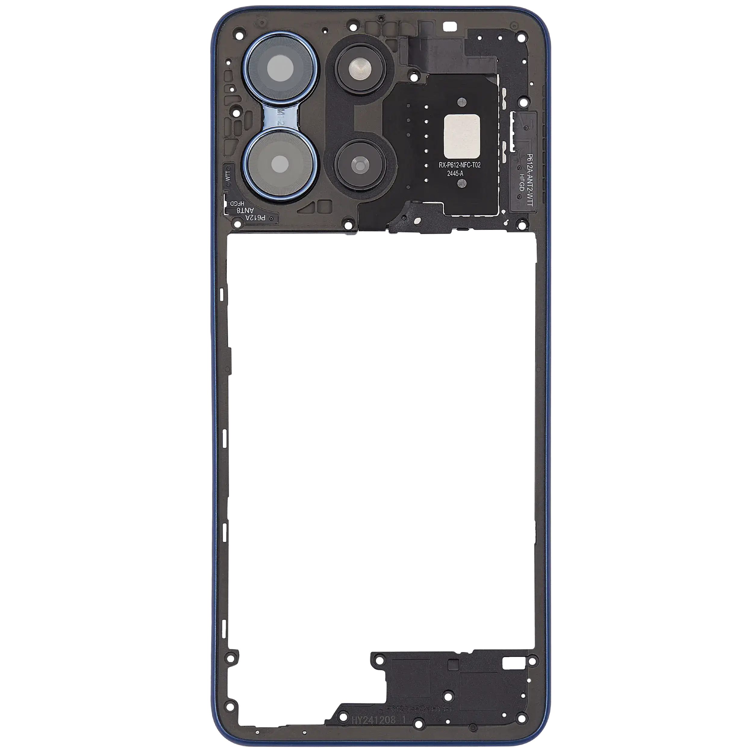 Midframe/Rahmen für Motorola Moto G 5G (XT2513 / 2025) (Premium) (Sapphire Blue)