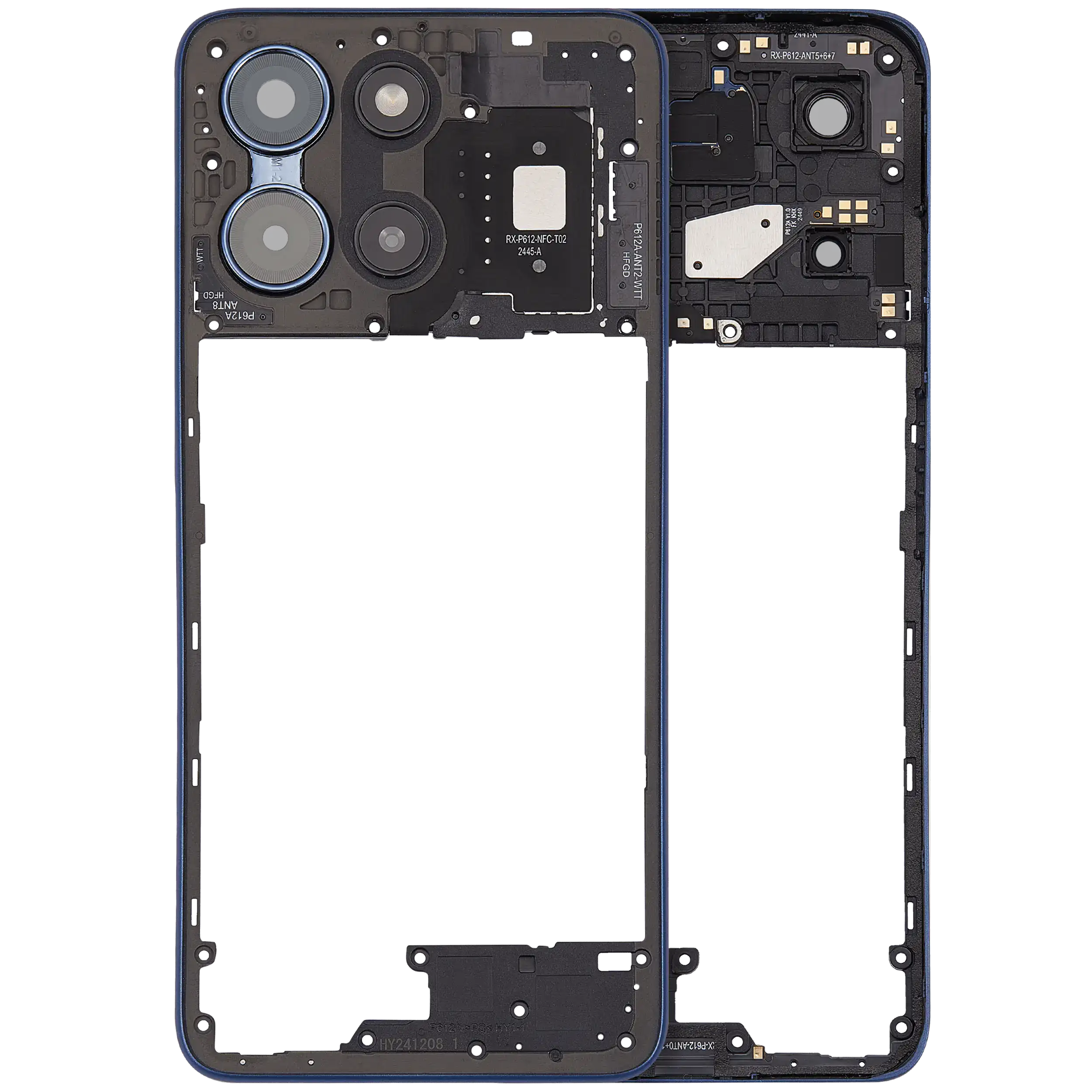 Midframe/Rahmen für Motorola Moto G 5G (XT2513 / 2025) (Premium) (Sapphire Blue)