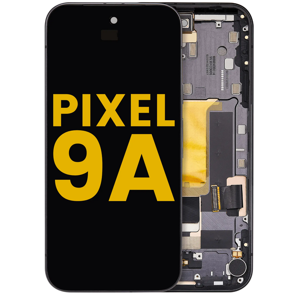 OLED-Display mit Rahmen Fingerabdrucksensor für Google Pixel 9A Refurb. Obsidian