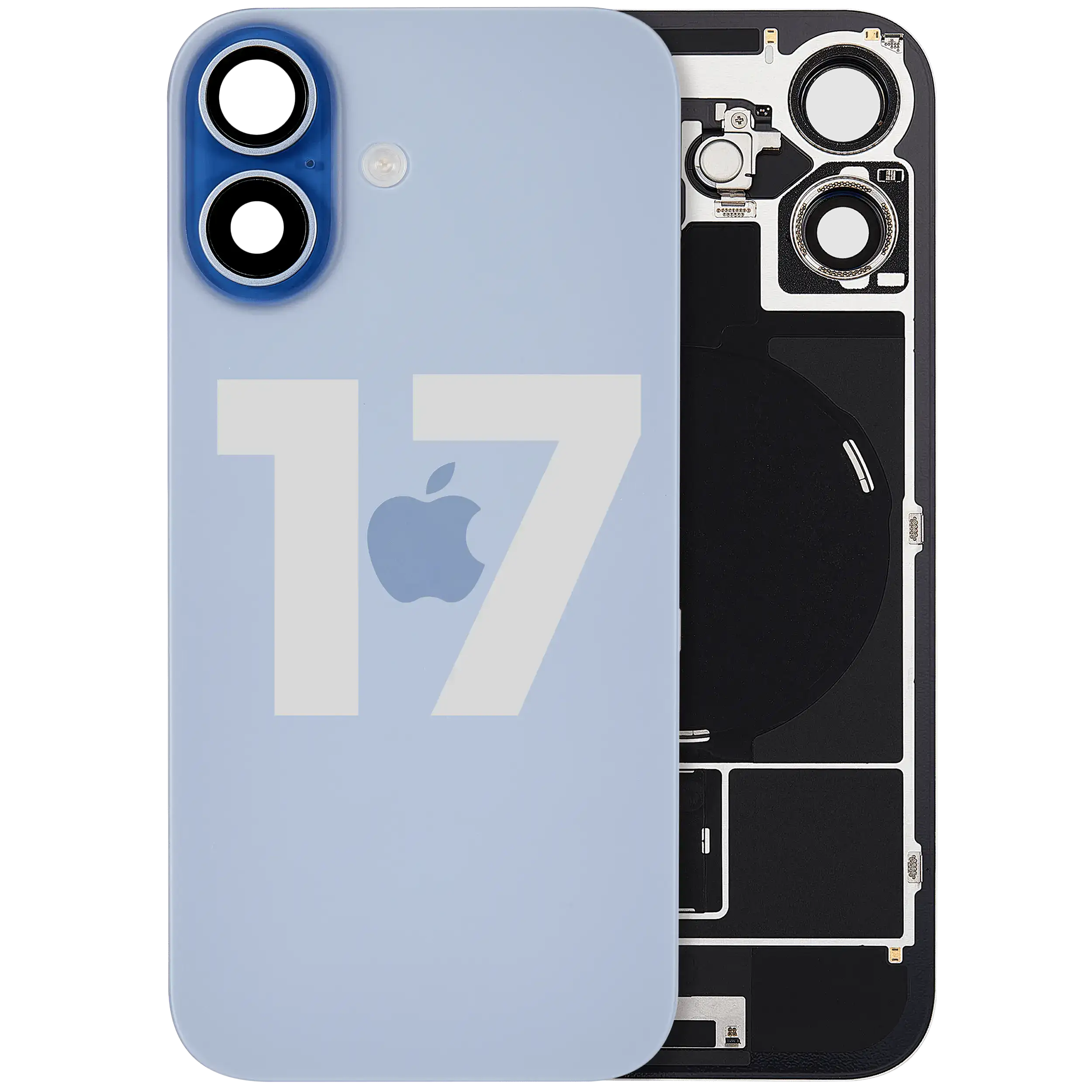 Original Apple-Ausbau B gebraucht – iPhone 17 Backcover Mist Blau
