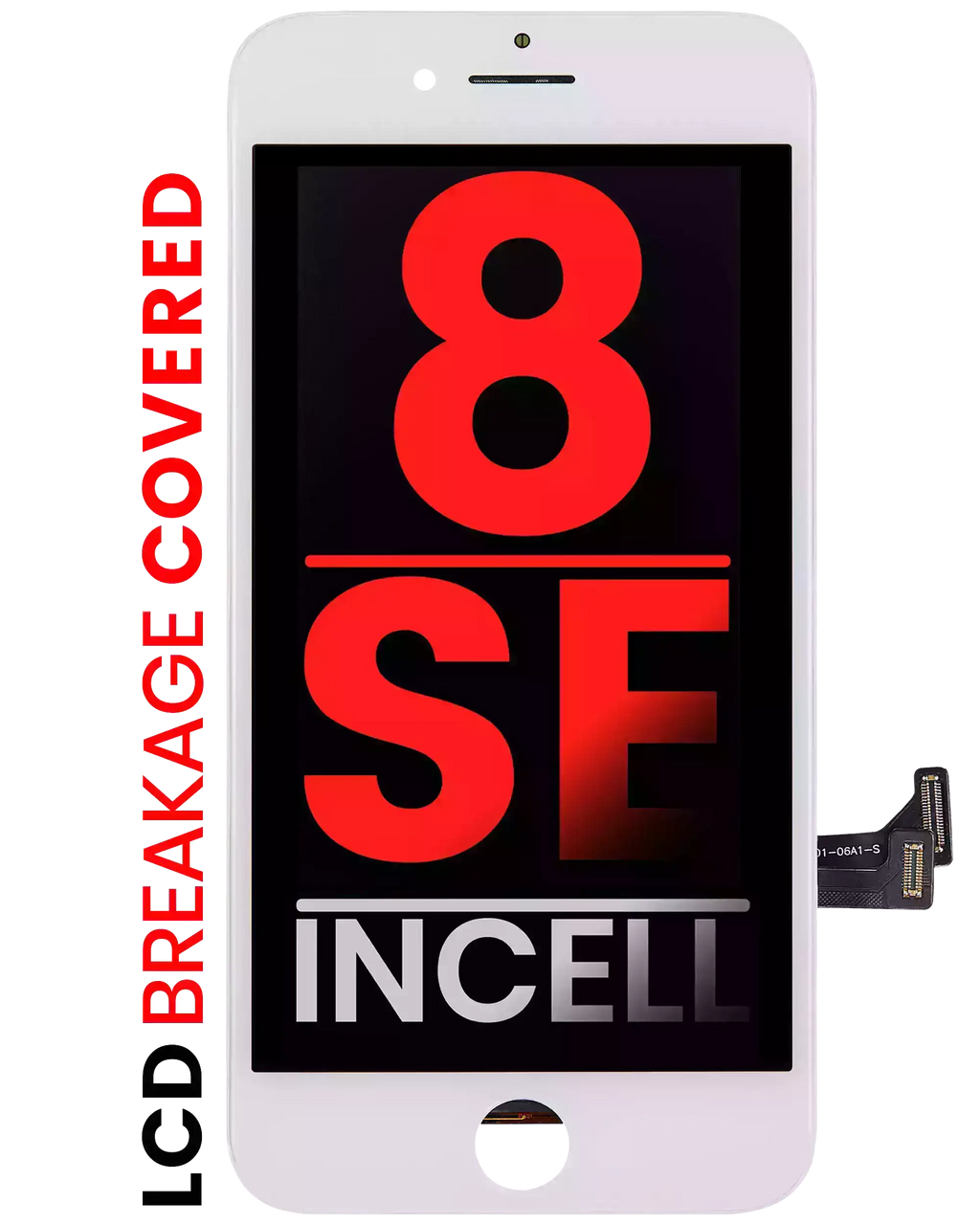 LCD-Display mit Stahlplatte iPhone 8/SE Weiß Aftermarket Pro Incell