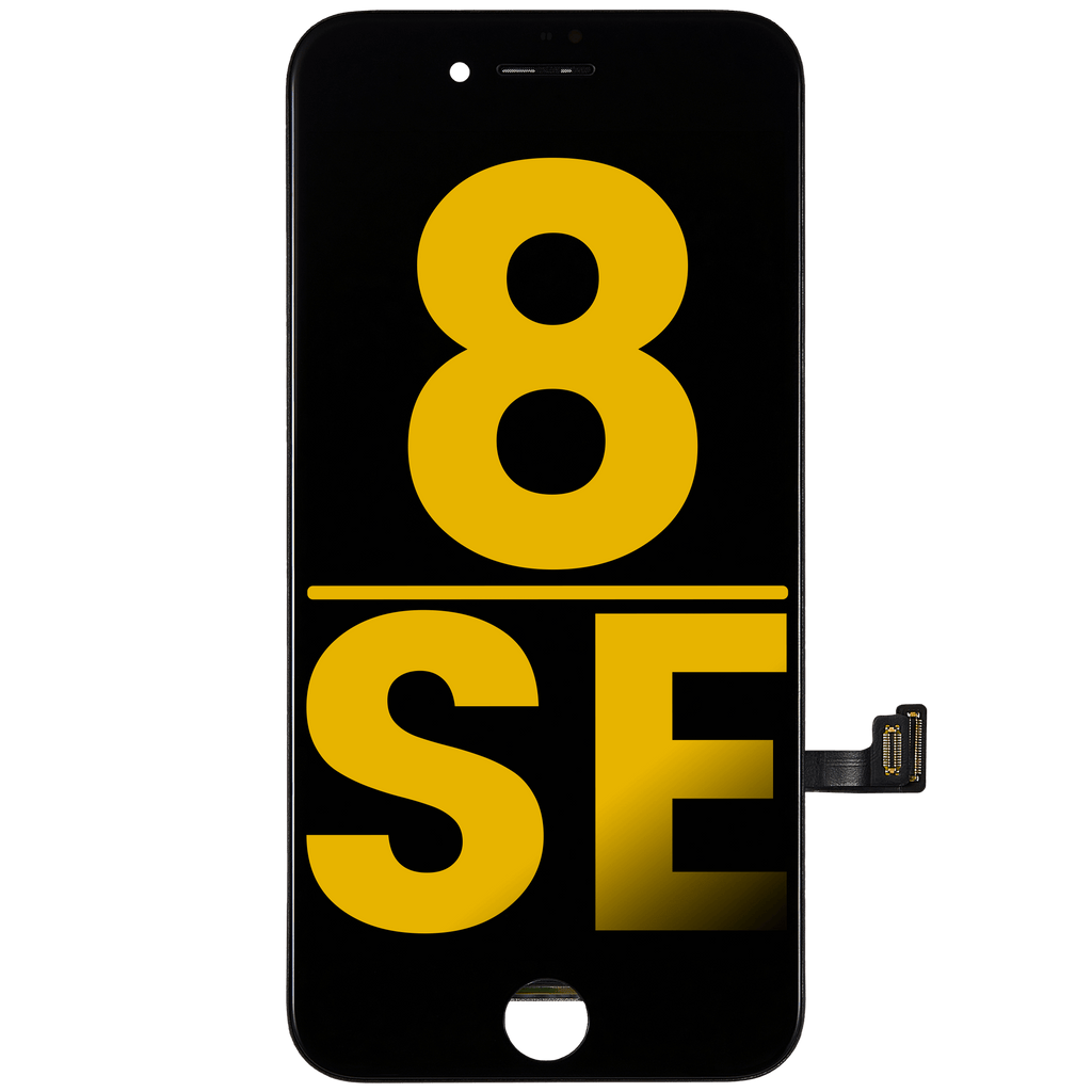 LCD Display with Steel Plate for iPhone 8 / SE (2020 / 2022) (Refurbished) (Black)