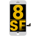 LCD-Display mit Stahlplatte für iPhone 8 / SE (2020 / 2022) (Refurbished) (Weiß)