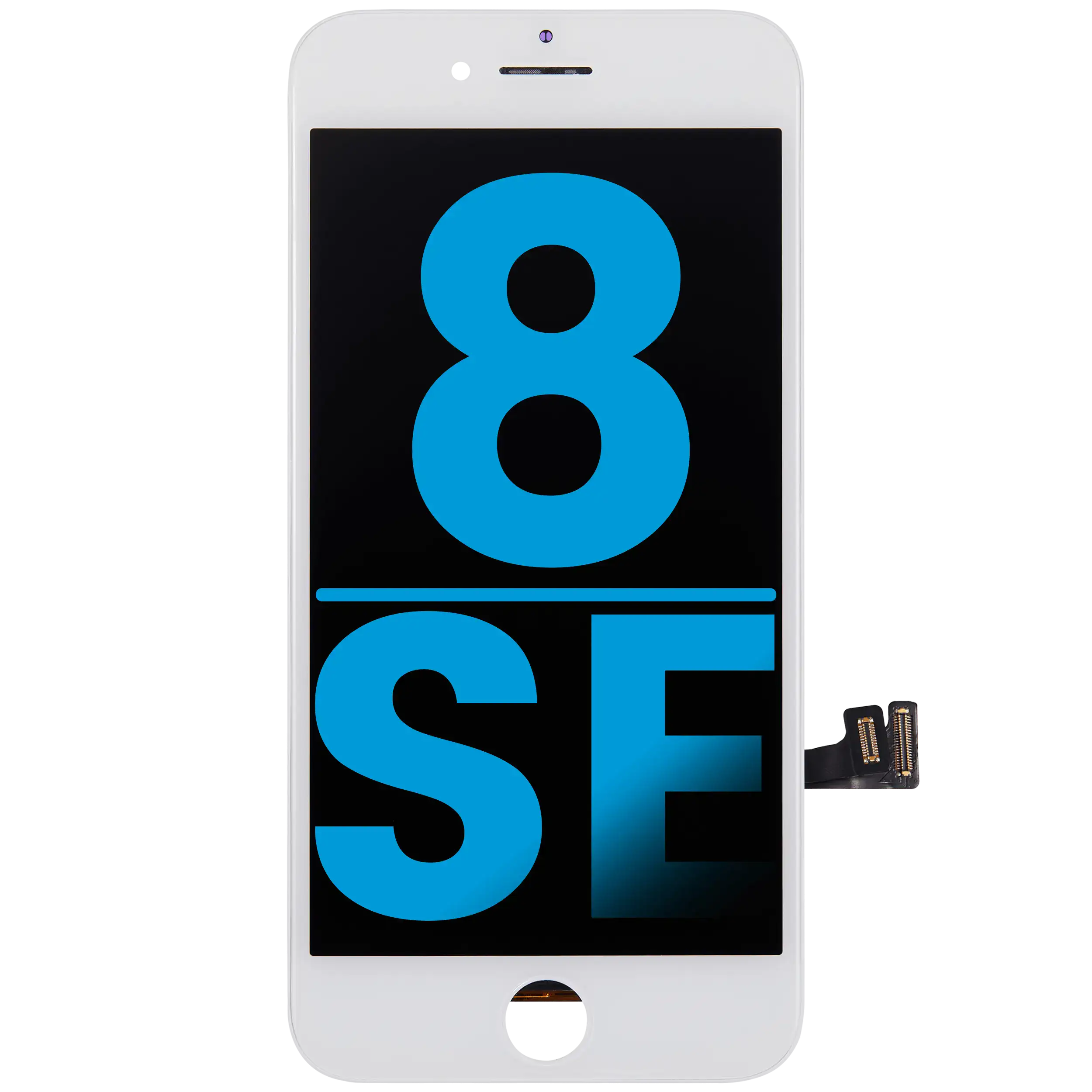 LCD-Display mit Stahlplatte für iPhone 8 / SE (2020 / 2022) (Aftermarket) (Weiß)