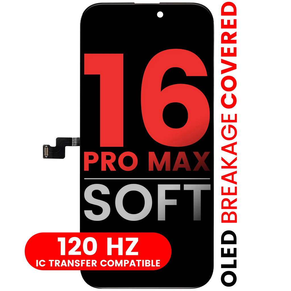 OLED Display for iPhone 16 Pro Max (Aftermarket Pro: XO7 Soft) (120Hz)