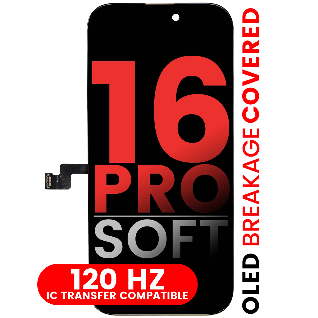 OLED Display for iPhone 16 Pro (Aftermarket Pro: XO7 Soft) (120Hz)