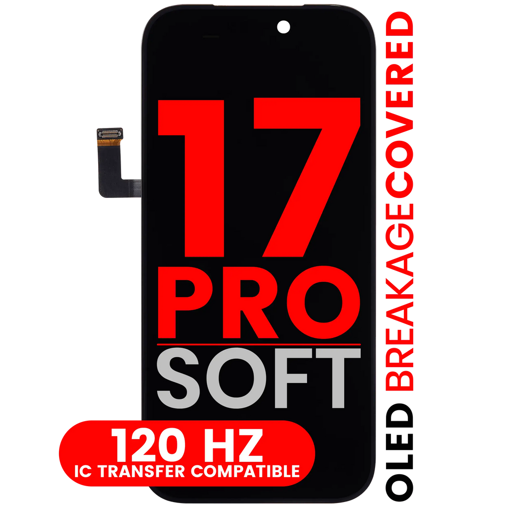 OLED-Display kompatibel für iPhone 17 Pro (Aftermarket Pro: XO7 Soft) (120HZ)