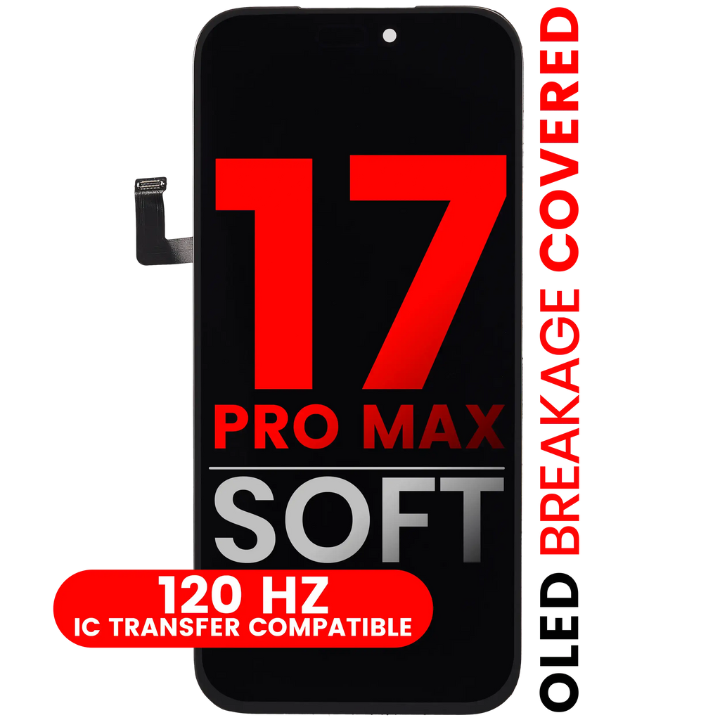 OLED-Display iPhone 17 Pro Max, Aftermarket Pro XO7 Soft, 120Hz