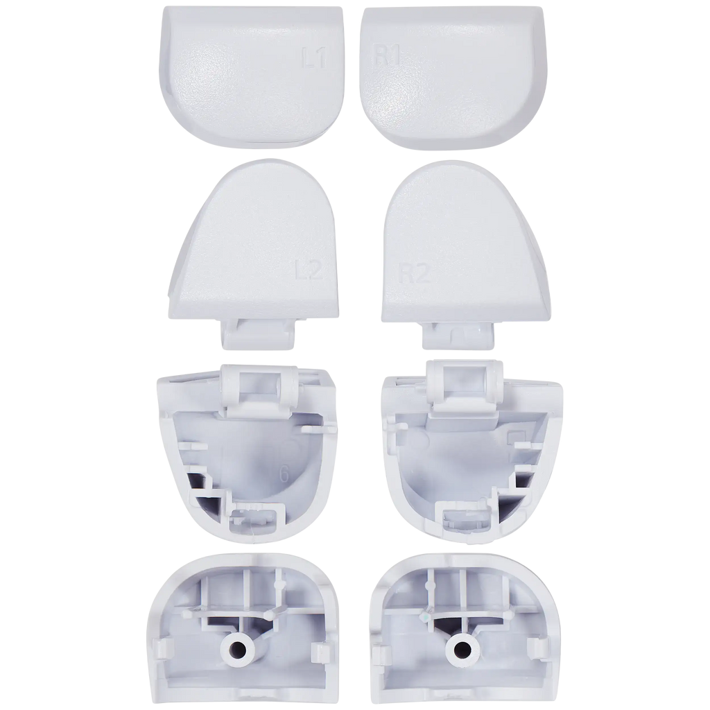 R1 L1 R2 L2 Trigger-Tasten mit Federn für PS5 Controller (Weiß, BDM-030) 8tlg