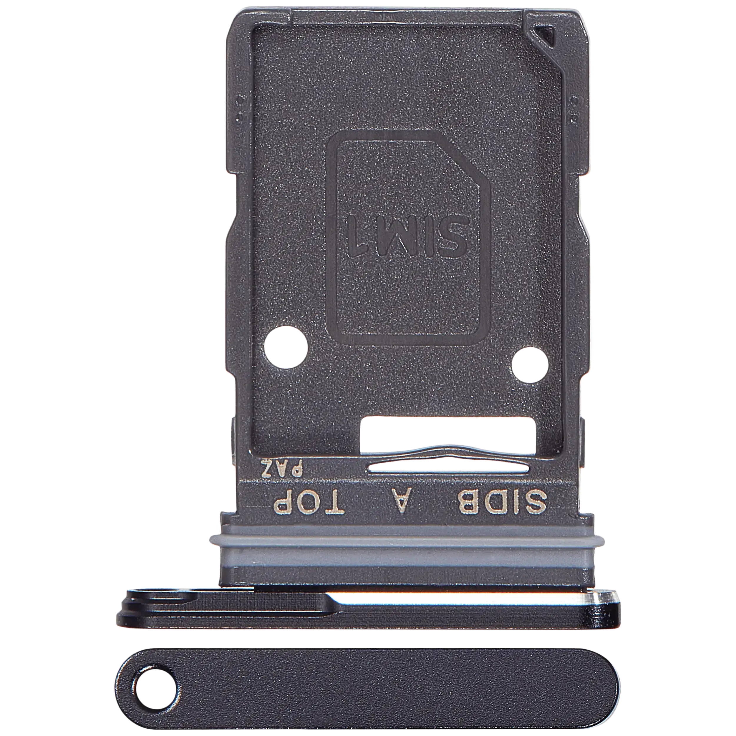 Single Sim Card Tray für Samsung Galaxy S26 (S942) (Schwarz)