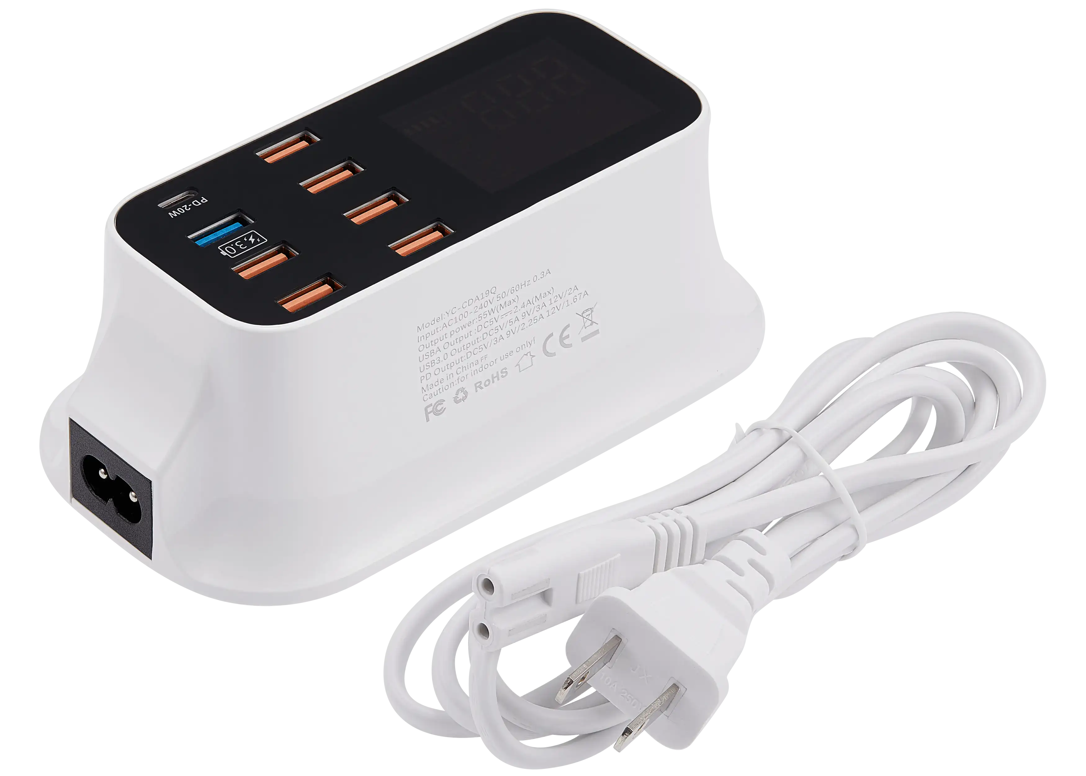USB Fast Charging Hub with Quick Charge 3.0 (8 Ports) (A19Q)