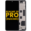 LCD-Display mit Rahmen für Realme 10 Pro (RMX3661) (Refurbished) (Dark Matter)