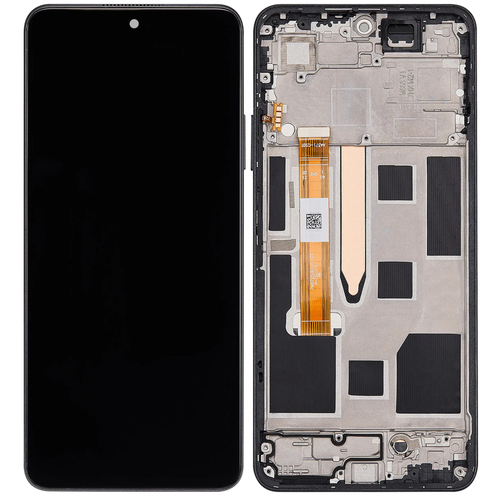 LCD-Display mit Rahmen für Realme 10 Pro (RMX3661) (Refurbished) (Dark Matter)