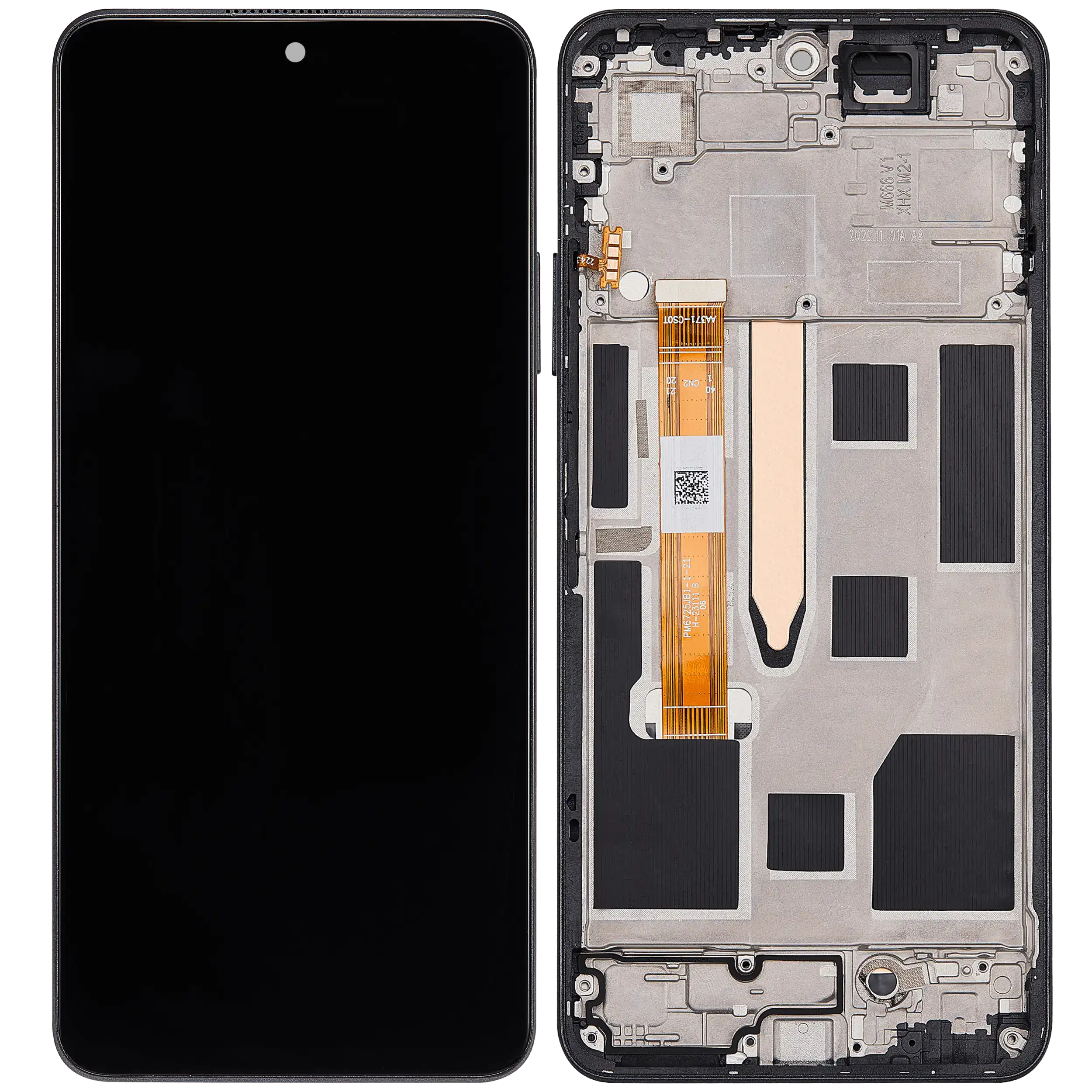 LCD-Display mit Rahmen für Realme 10 Pro (RMX3661) (Refurbished) (Dark Matter)