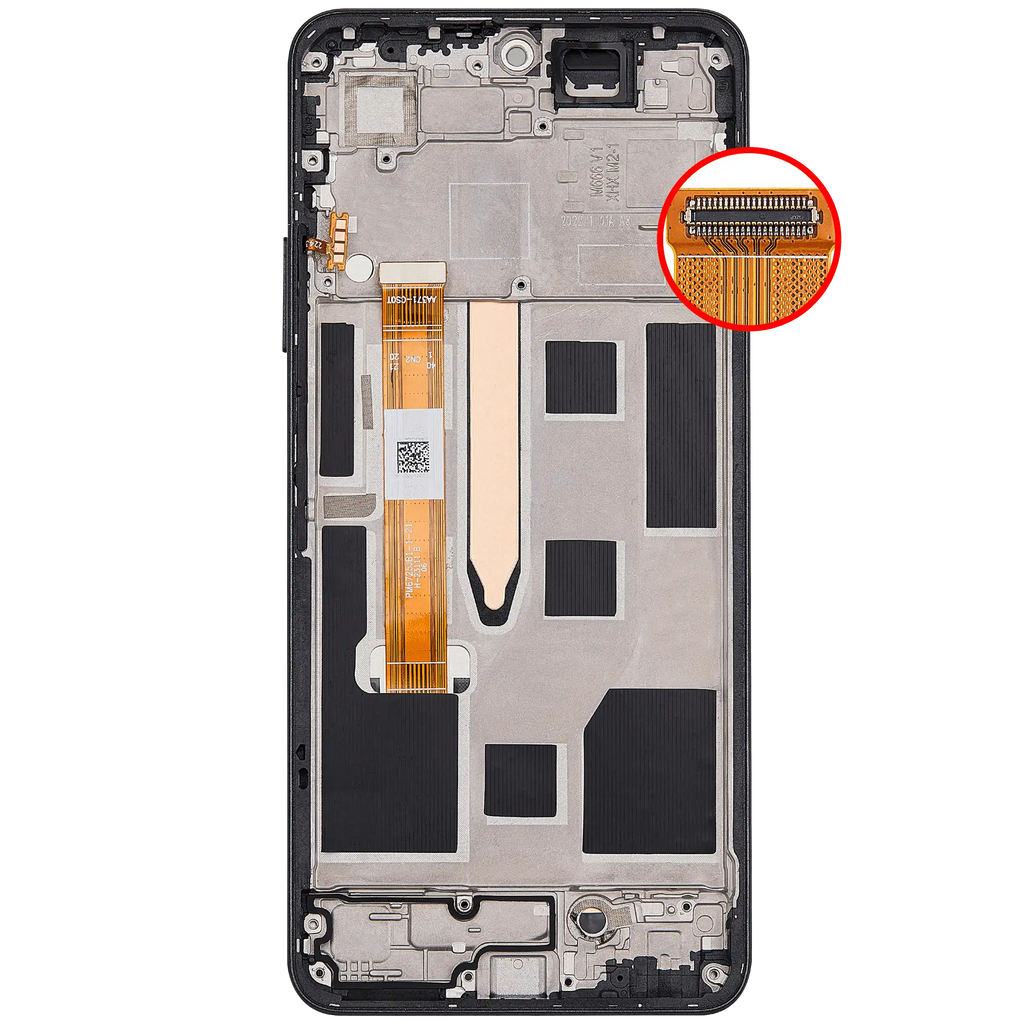 LCD-Display mit Rahmen für Realme 10 Pro (RMX3661) (Refurbished) (Dark Matter)