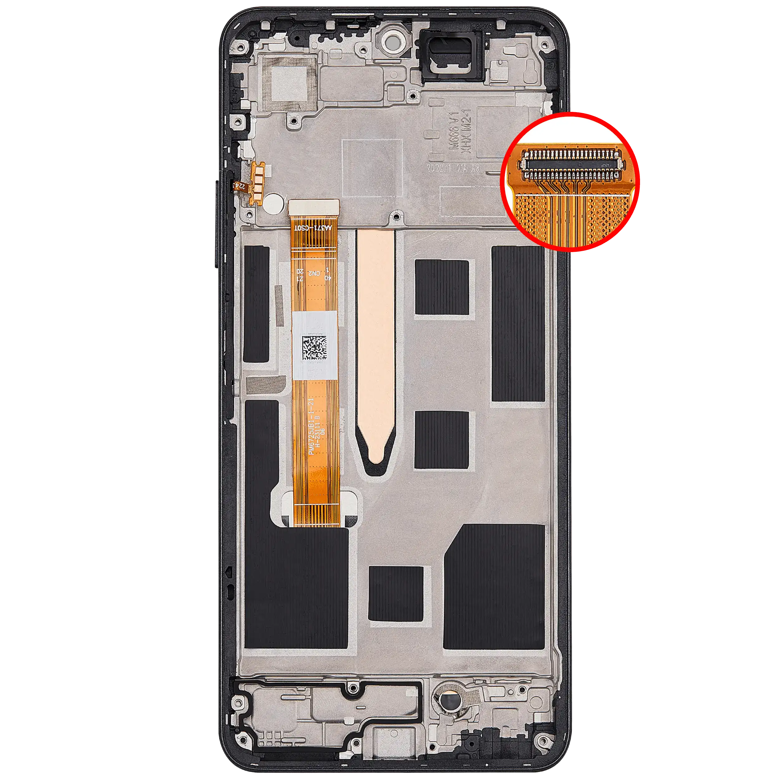 LCD-Display mit Rahmen für Realme 10 Pro (RMX3661) (Refurbished) (Dark Matter)
