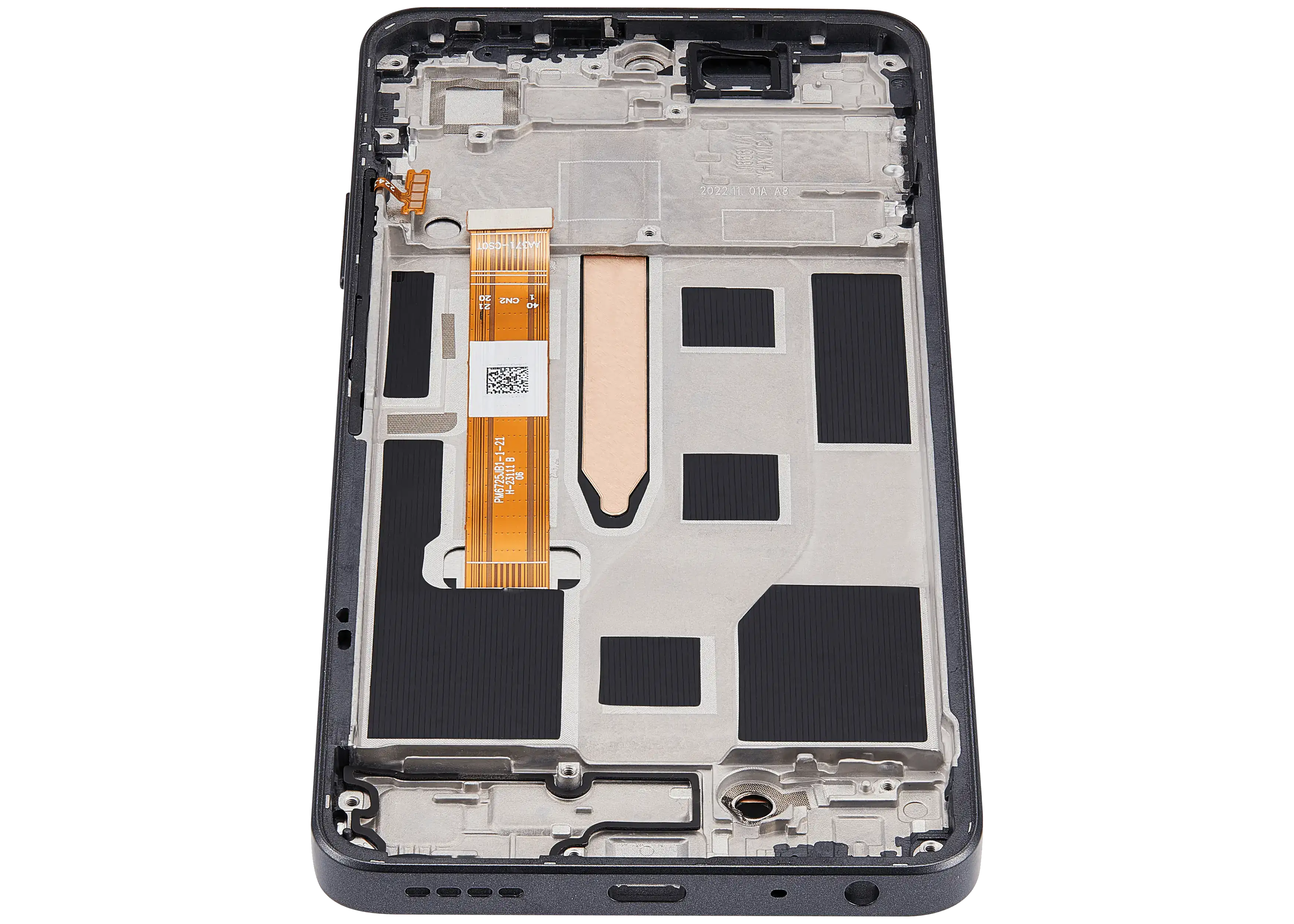 LCD-Display mit Rahmen für Realme 10 Pro (RMX3661) (Refurbished) (Dark Matter)