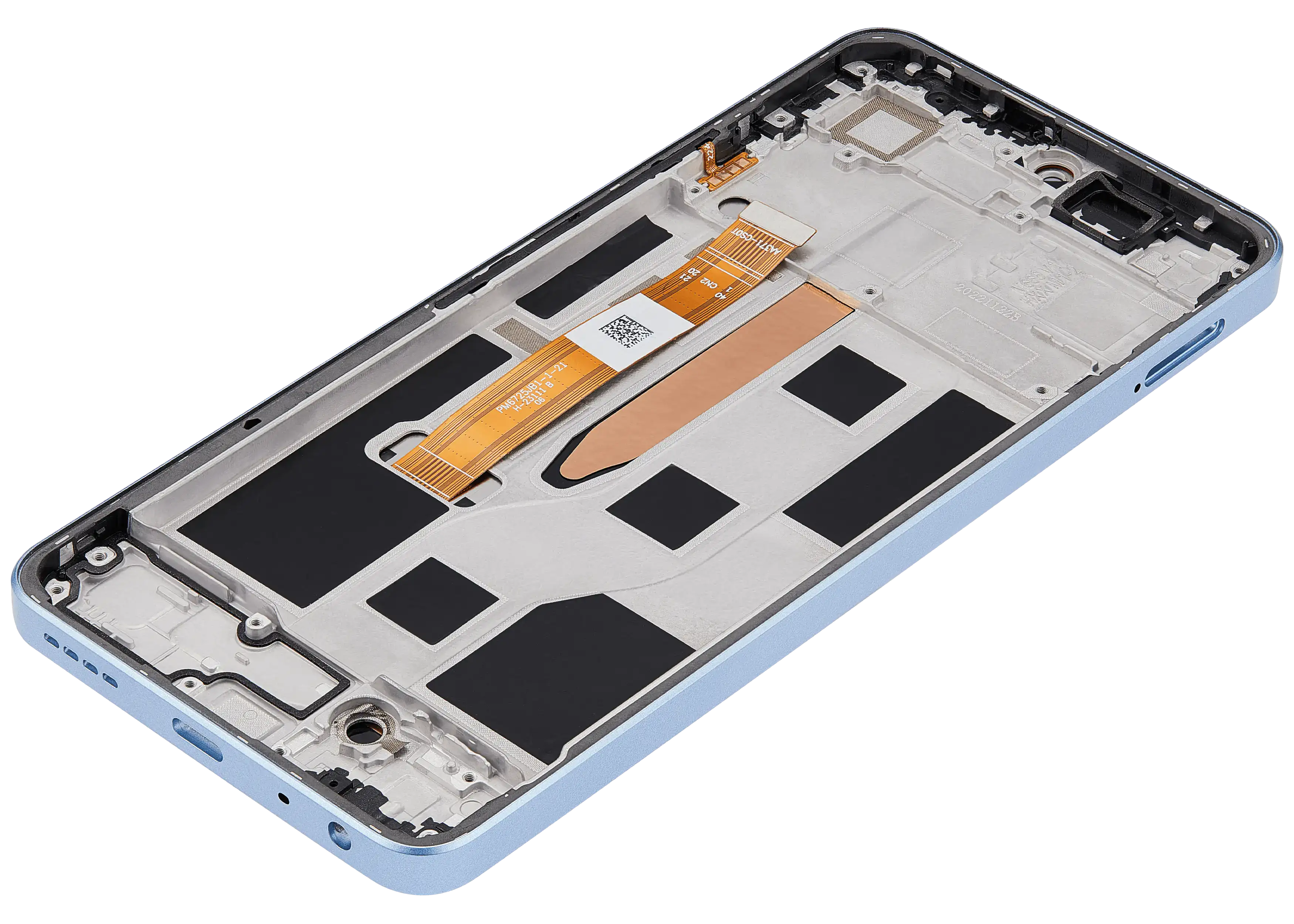 LCD-Display mit Rahmen für Realme 10 Pro (RMX3661) (Refurbished) (Nebula Blue)