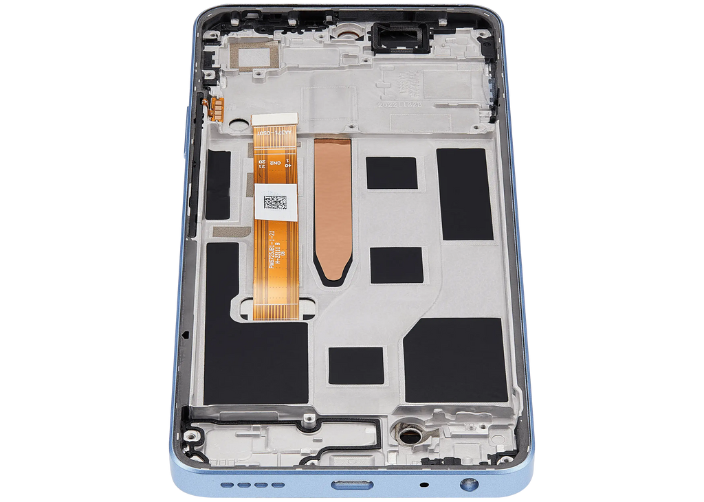 LCD-Display mit Rahmen für Realme 10 Pro (RMX3661) (Refurbished) (Nebula Blue)