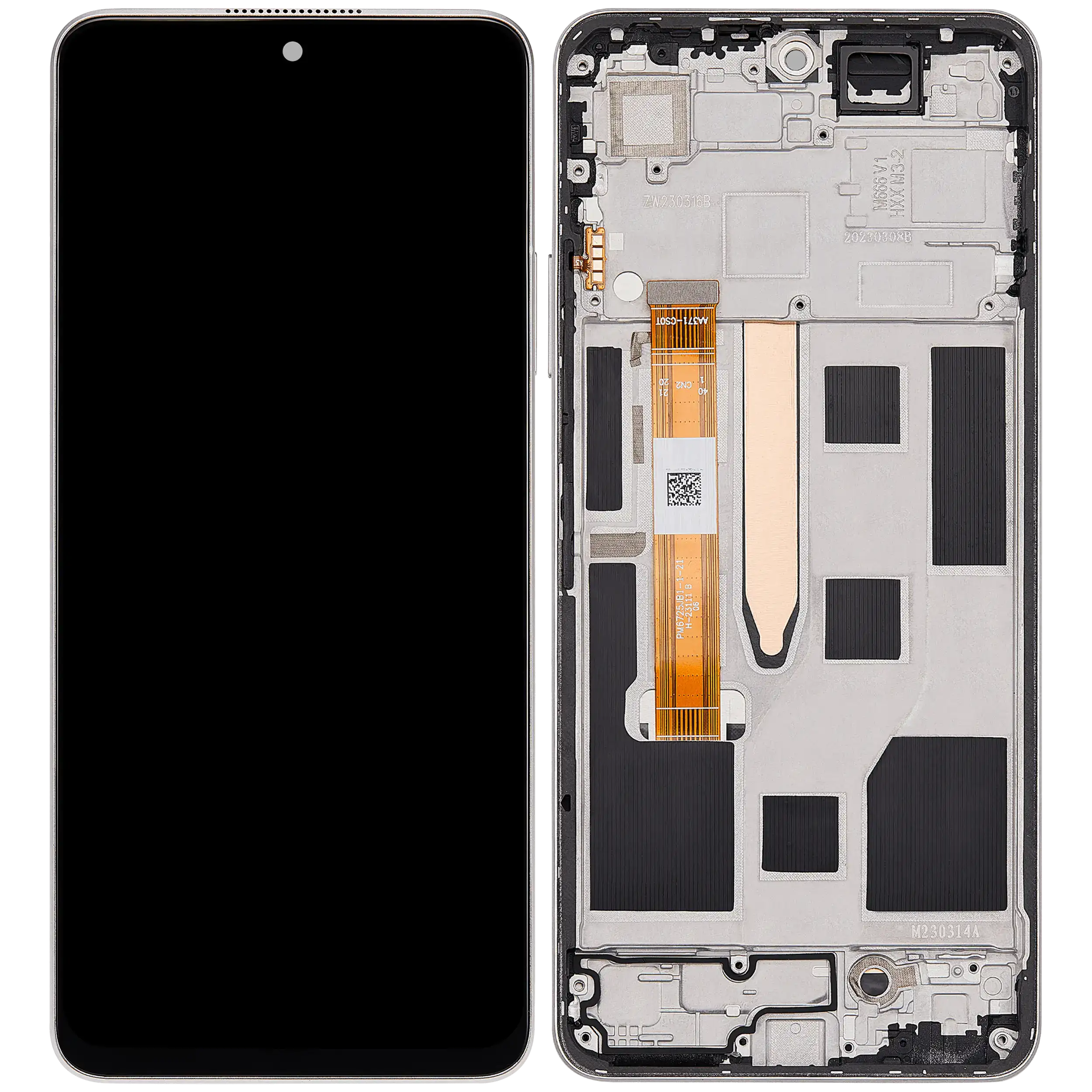 LCD-Display mit Rahmen für Realme 10 Pro, Refurbished, Hyperspace Gold